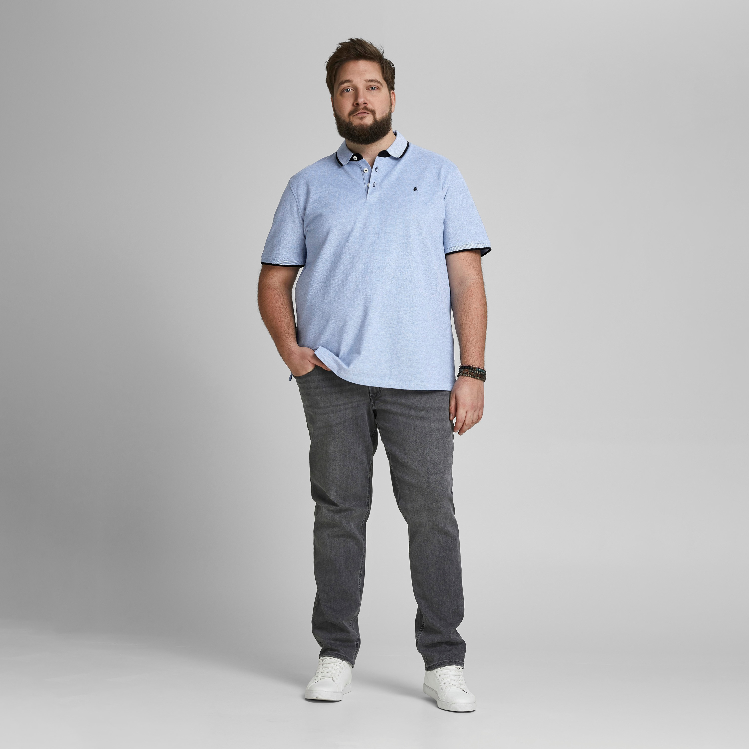 Jack & Jones Plus Size Plain Collared Short Sleeves Polo T-Shirt-men-clothing-tshirtsandpolos-polos-image-7