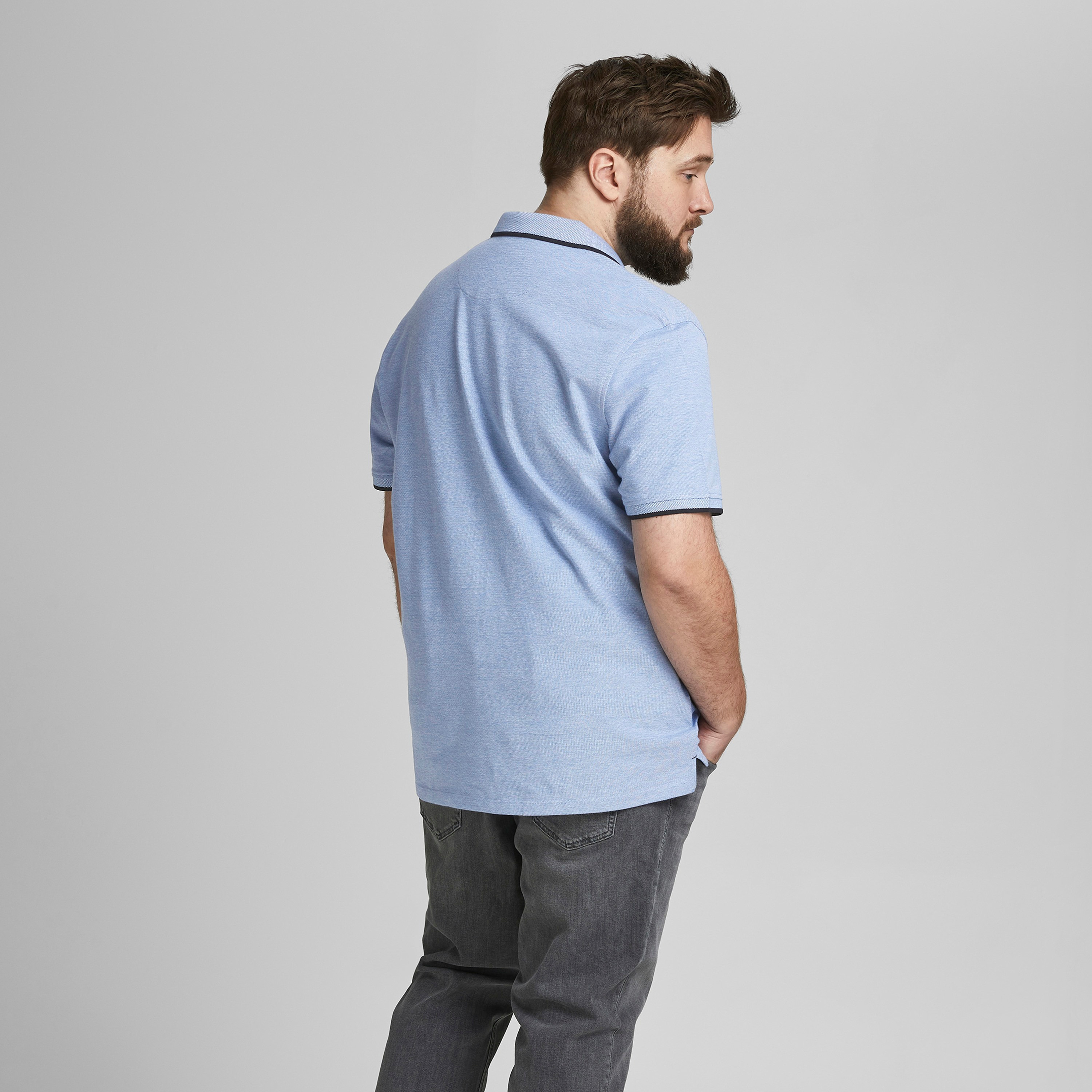 Jack & Jones Plus Size Plain Collared Short Sleeves Polo T-Shirt-men-clothing-tshirtsandpolos-polos-image-4