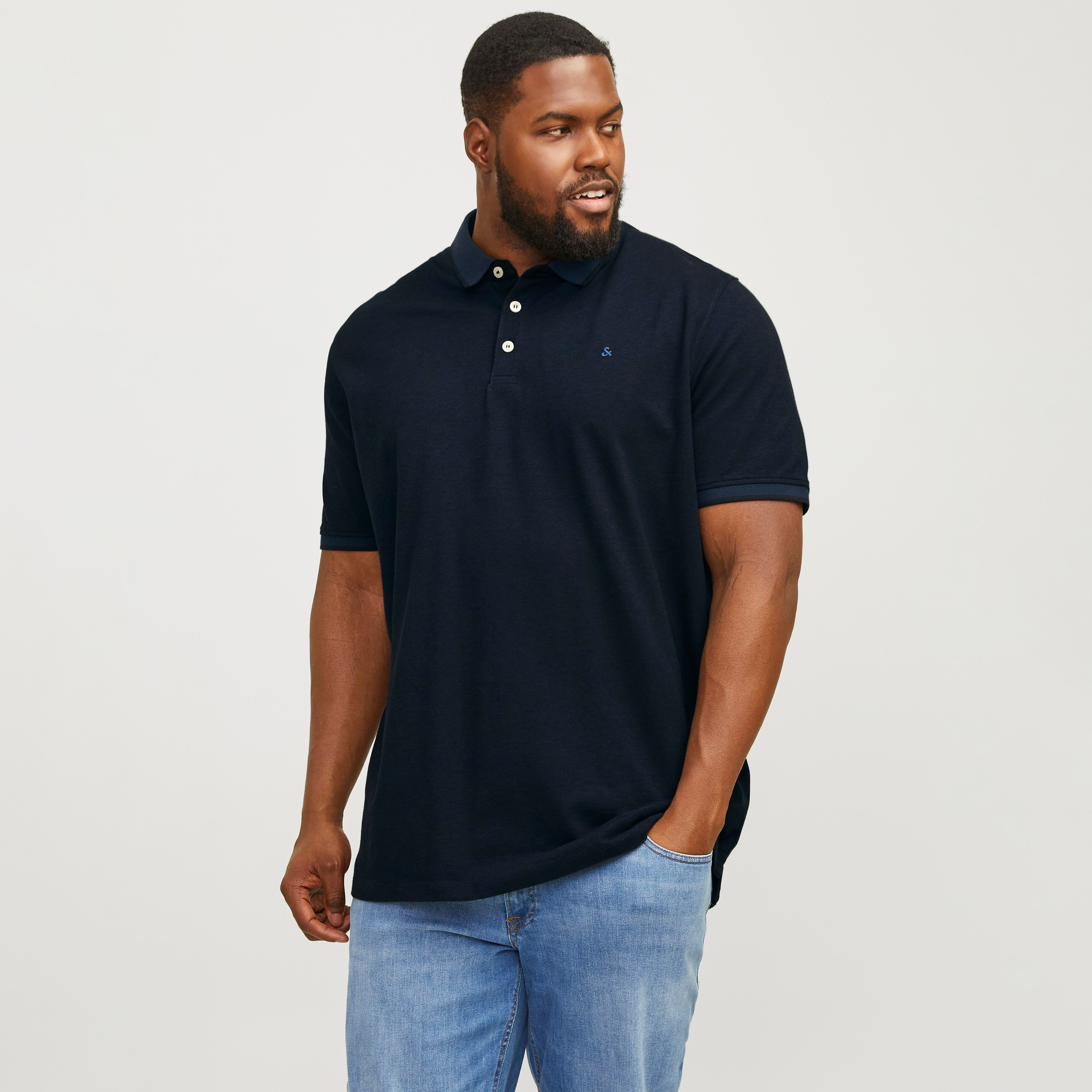 Jack & Jones Plus Size Plain Collared Short Sleeves Polo T-Shirt-men-clothing-tshirtsandpolos-polos-image-10