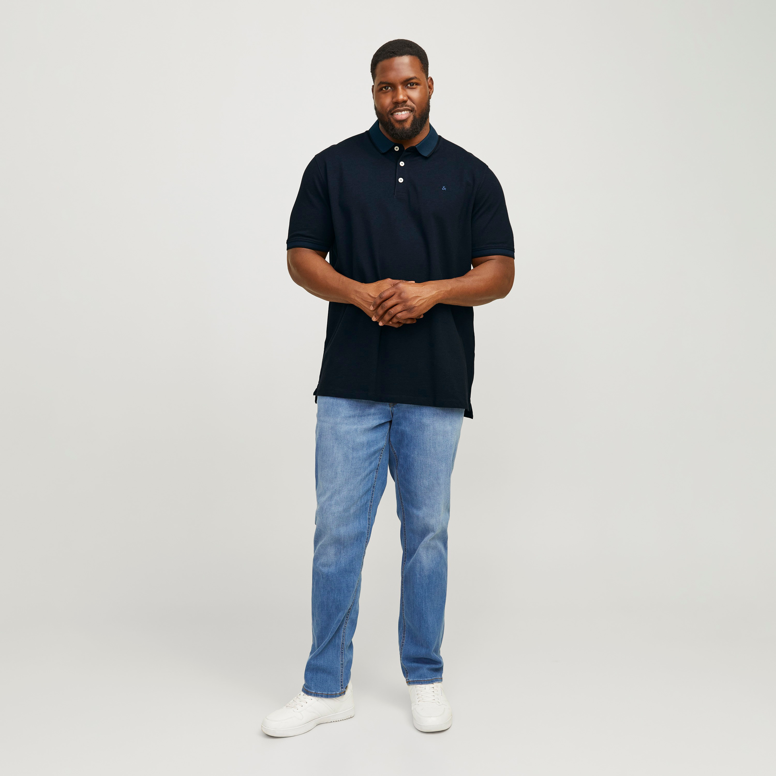 Jack & Jones Plus Size Plain Collared Short Sleeves Polo T-Shirt-men-clothing-tshirtsandpolos-polos-image-11