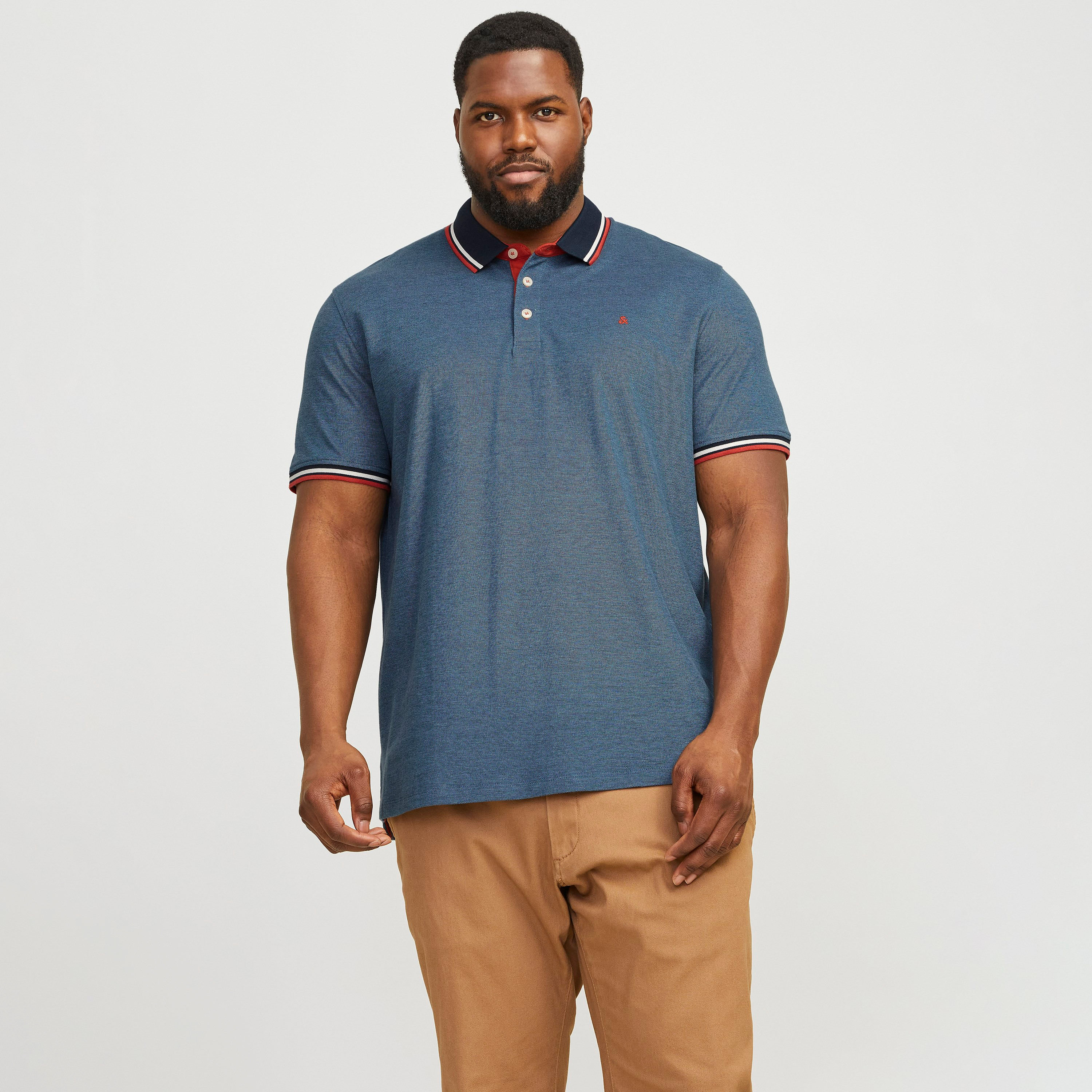 Jack & Jones Plus Size Plain Collared Short Sleeves Polo T-Shirt-men-clothing-tshirtsandpolos-polos-image-14