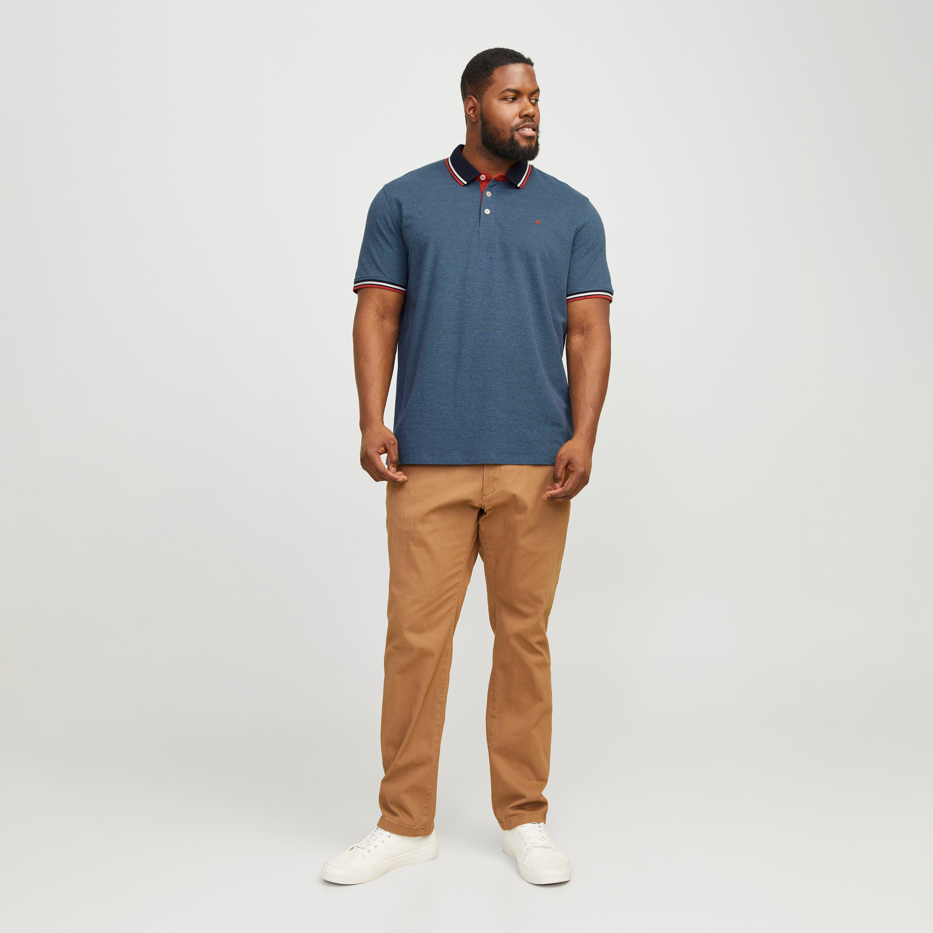 Jack & Jones Plus Size Plain Collared Short Sleeves Polo T-Shirt-men-clothing-tshirtsandpolos-polos-image-15