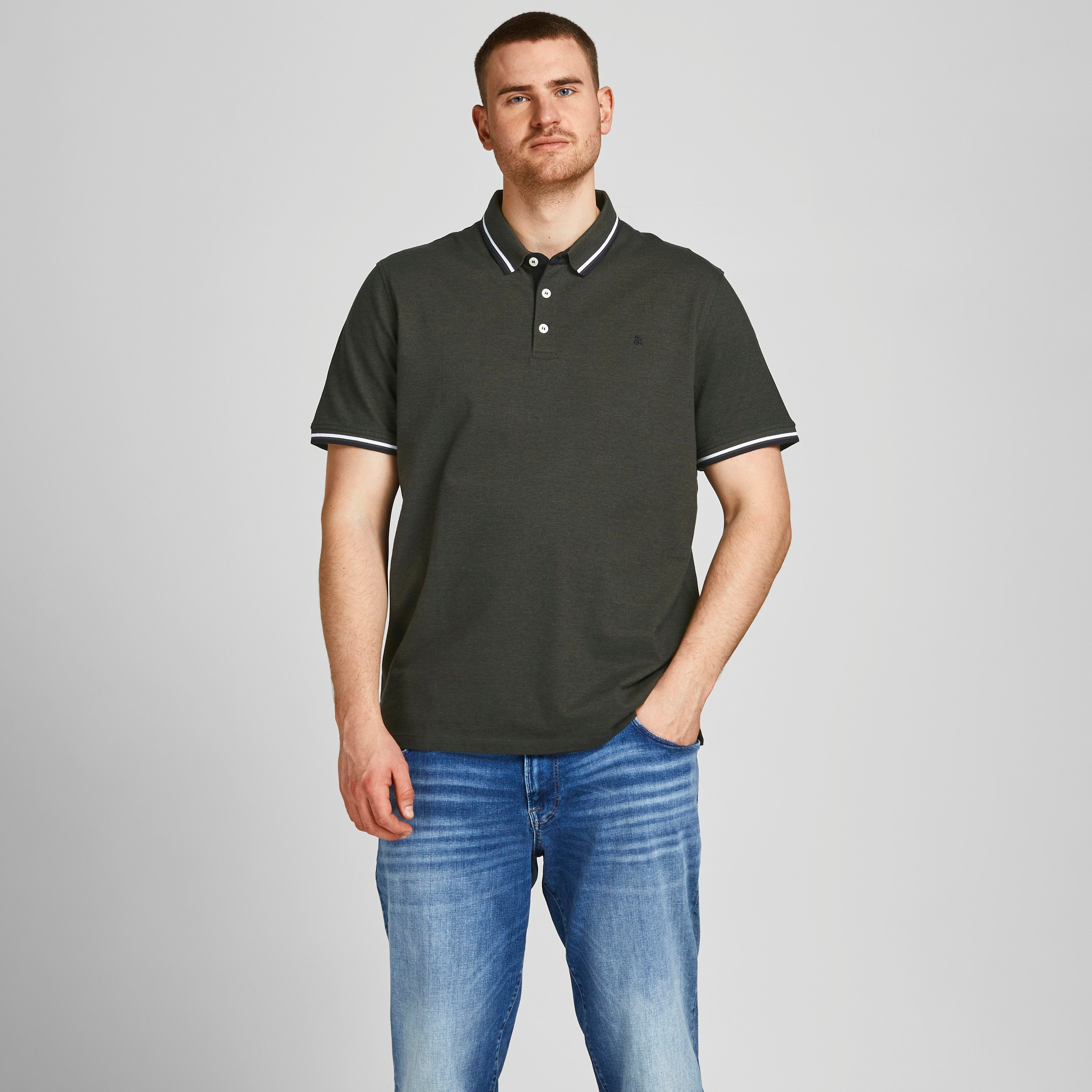 Jack & Jones Plus Size Plain Collared Short Sleeves Polo T-Shirt-men-clothing-tshirtsandpolos-polos-image-18