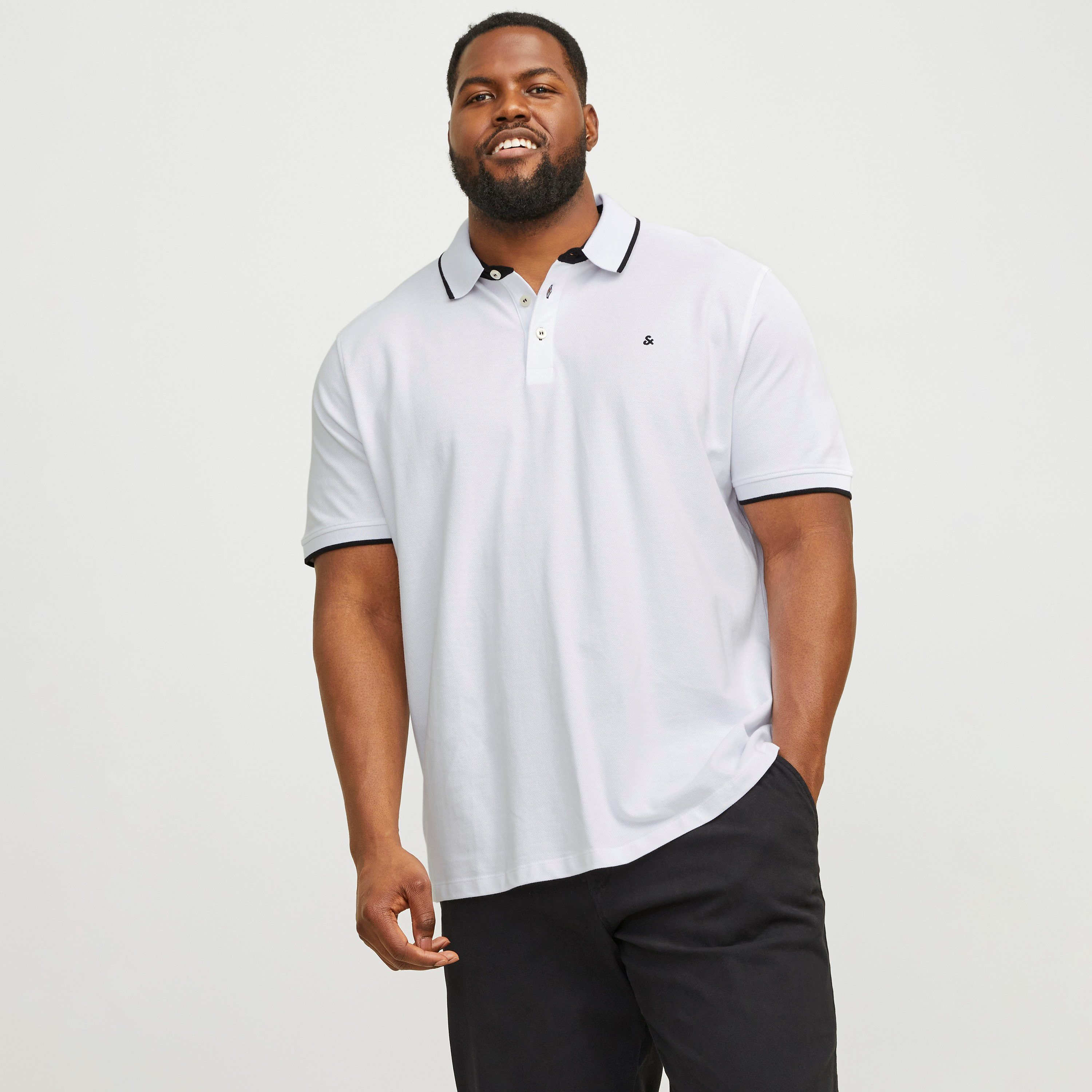 Jack & Jones Plus Size Logo Collared Short Sleeves Men's Polo-Shirt-men-clothing-tshirtsandpolos-polos-image-5