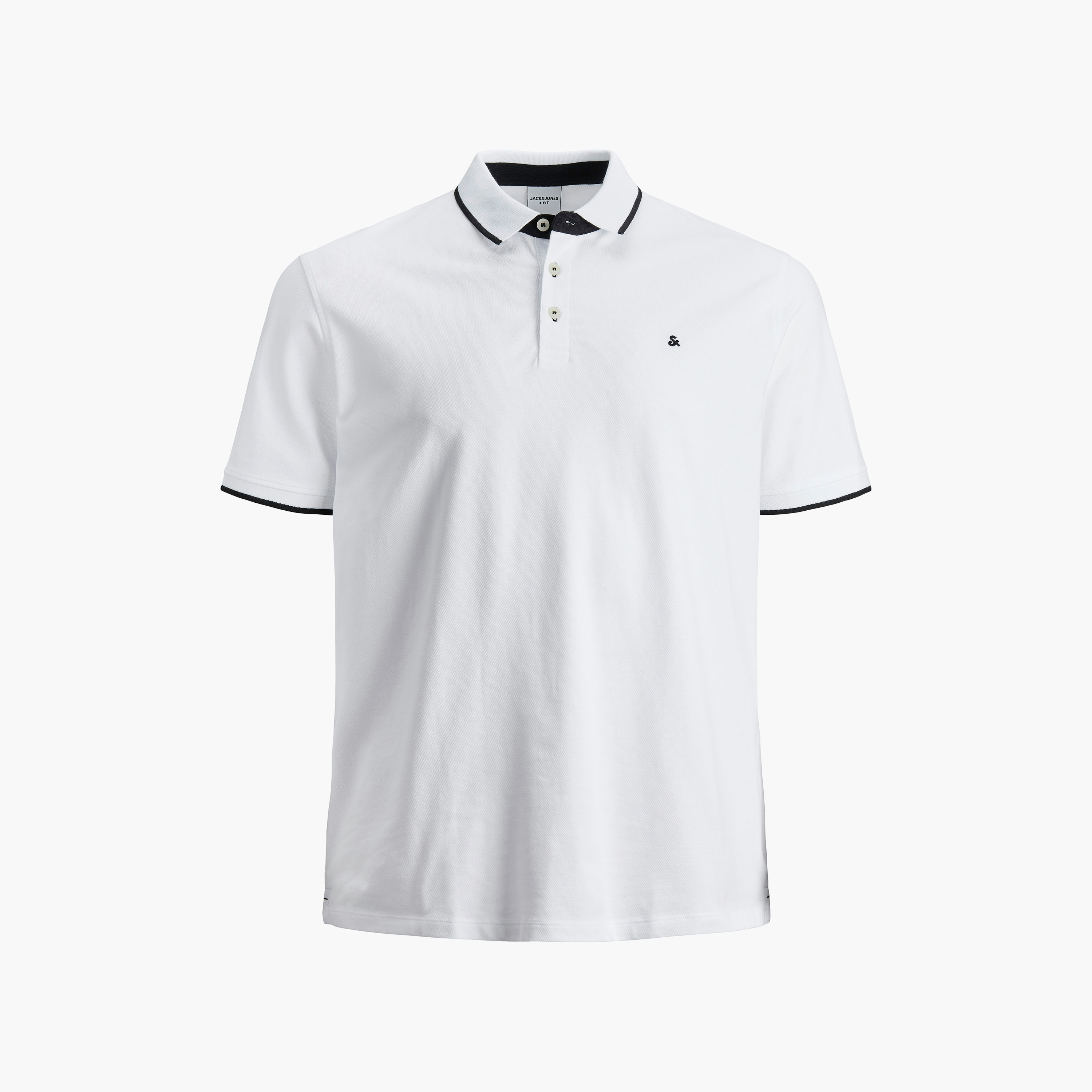 قميص بولو رجالي بأكمام قصيرة وياقة وشعار من جاك اند جونز، مقاس كبير-men-clothing-tshirtsandpolos-polos-image-7