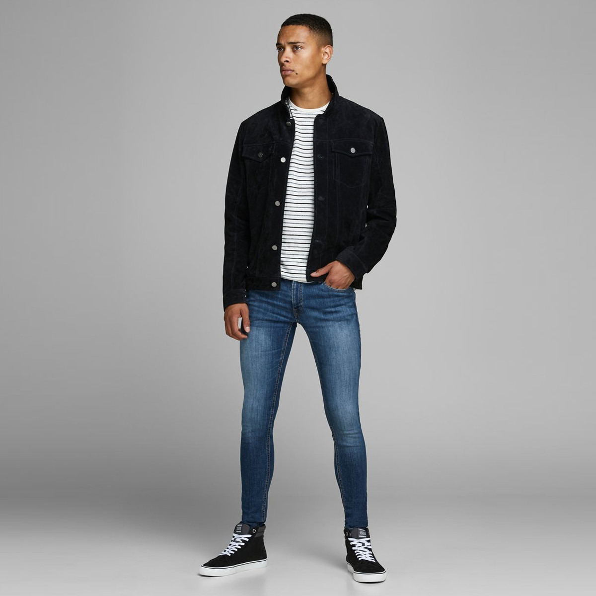 Jack & Jones Solid Mid Rise Denim Jeans with Pockets-men-clothing-bottoms-jeans-image-3