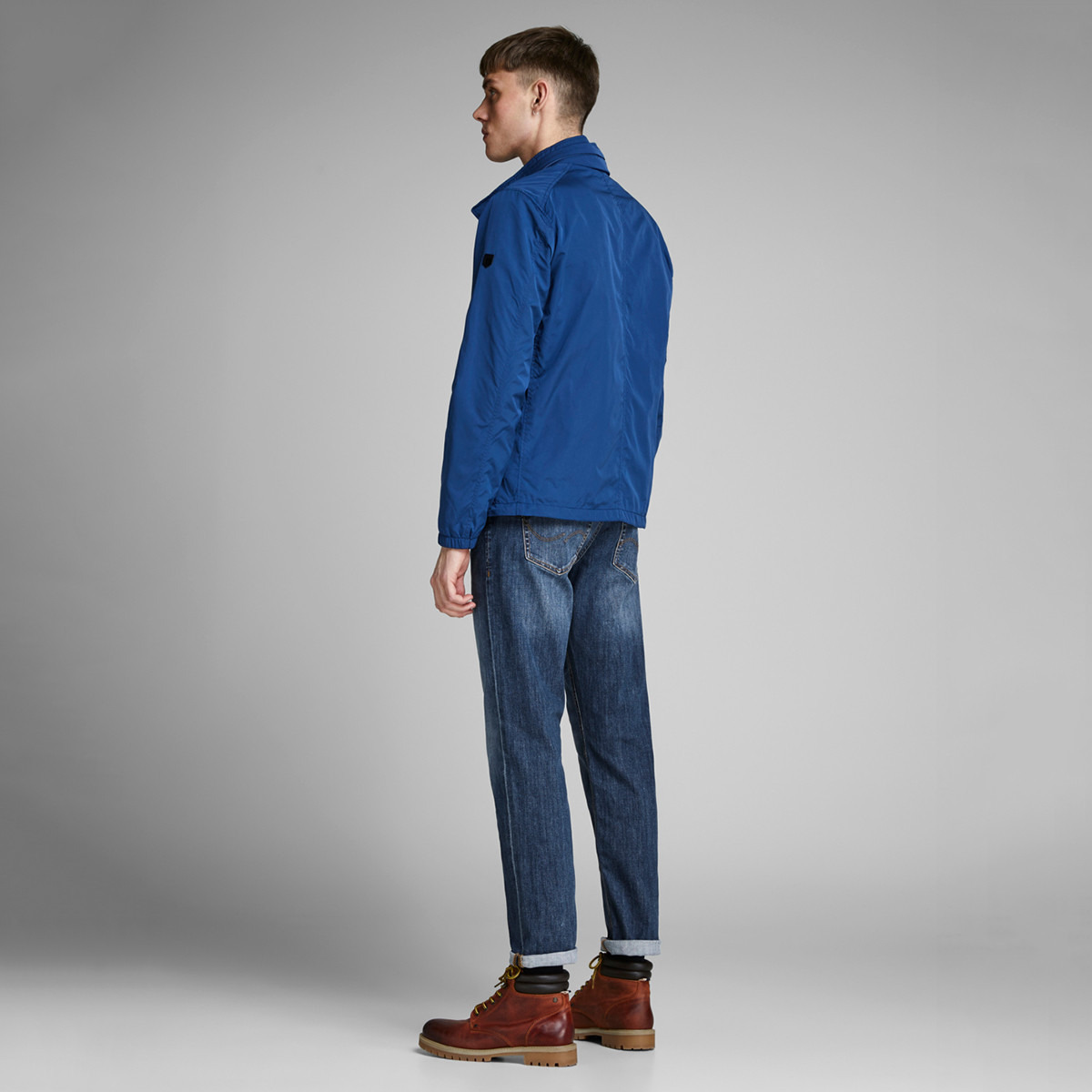Jack & Jones Men Cotton and Polyester Solid Blue Jeans-men-clothing-bottoms-jeans-image-2