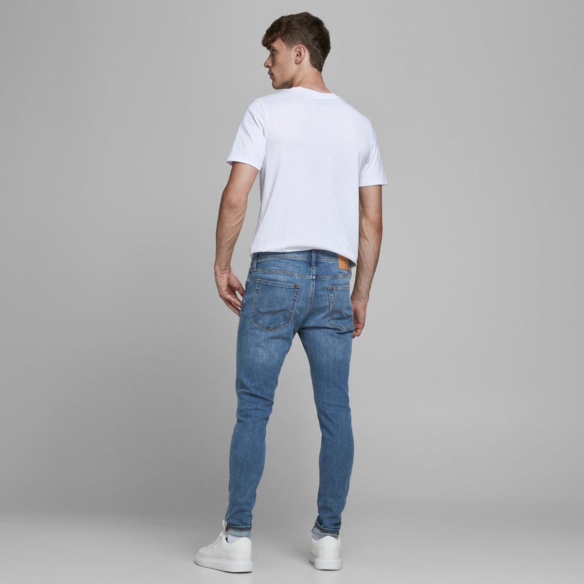 Jack & Jones Solid Mid Rise Denim Jeans with Pockets-men-clothing-bottoms-jeans-image-2