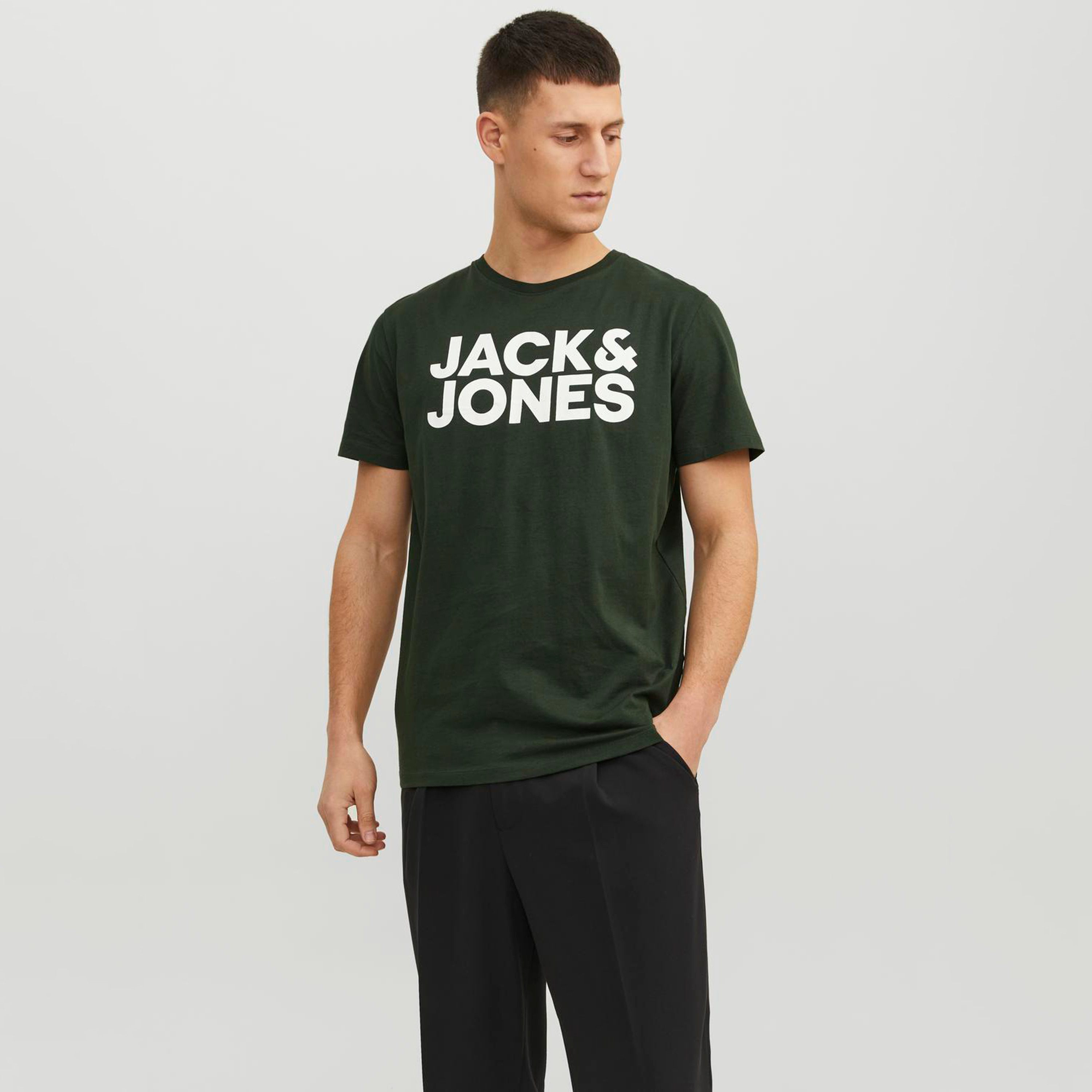 Jack & Jones Logo Crew Neck Short Sleeves T-Shirt-men-clothing-tshirtsandpolos-tshirts-image-1