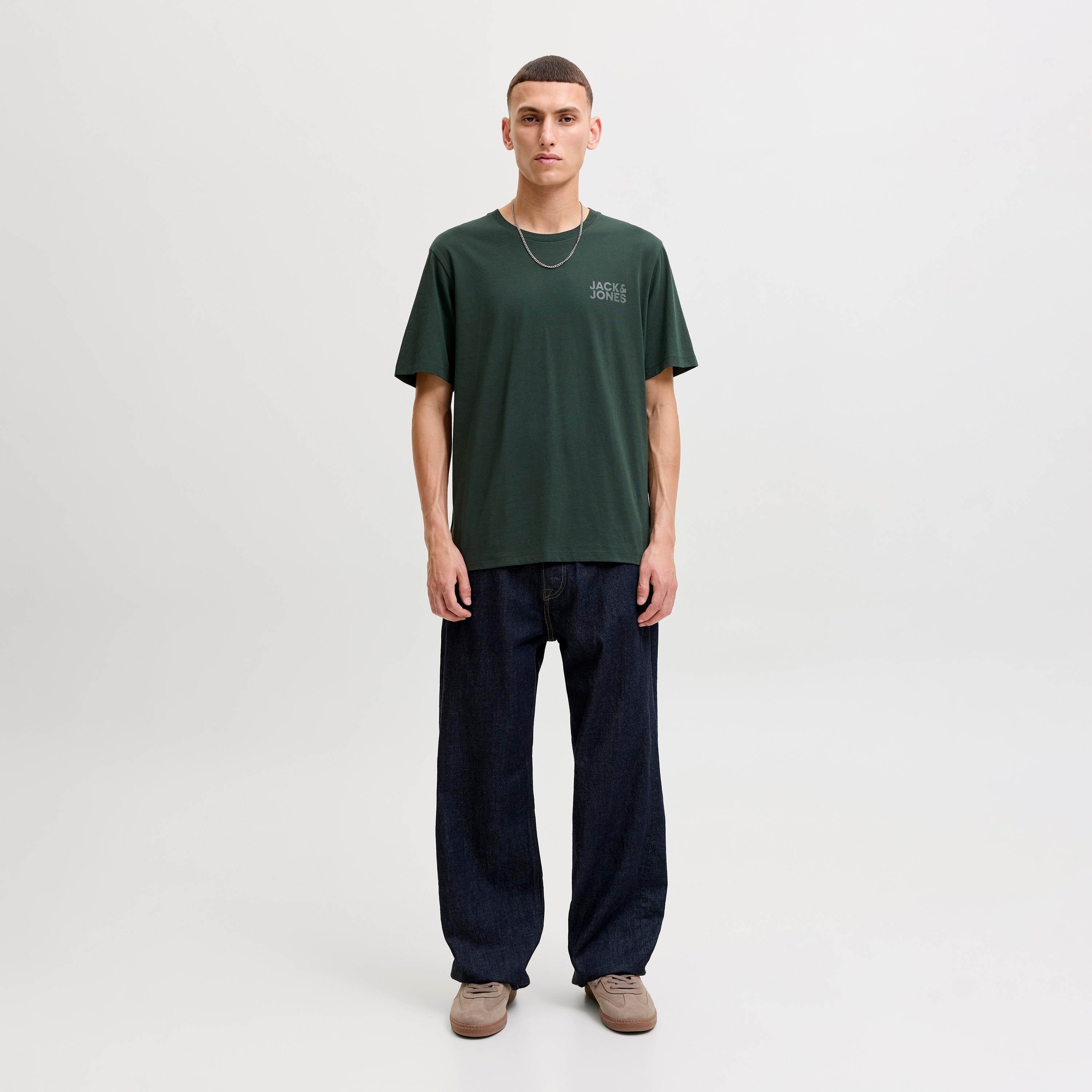 Jack & Jones Logo Printed Crew Neck Short Sleeves Men's T-Shirt-men-clothing-tshirtsandpolos-tshirts-image-2