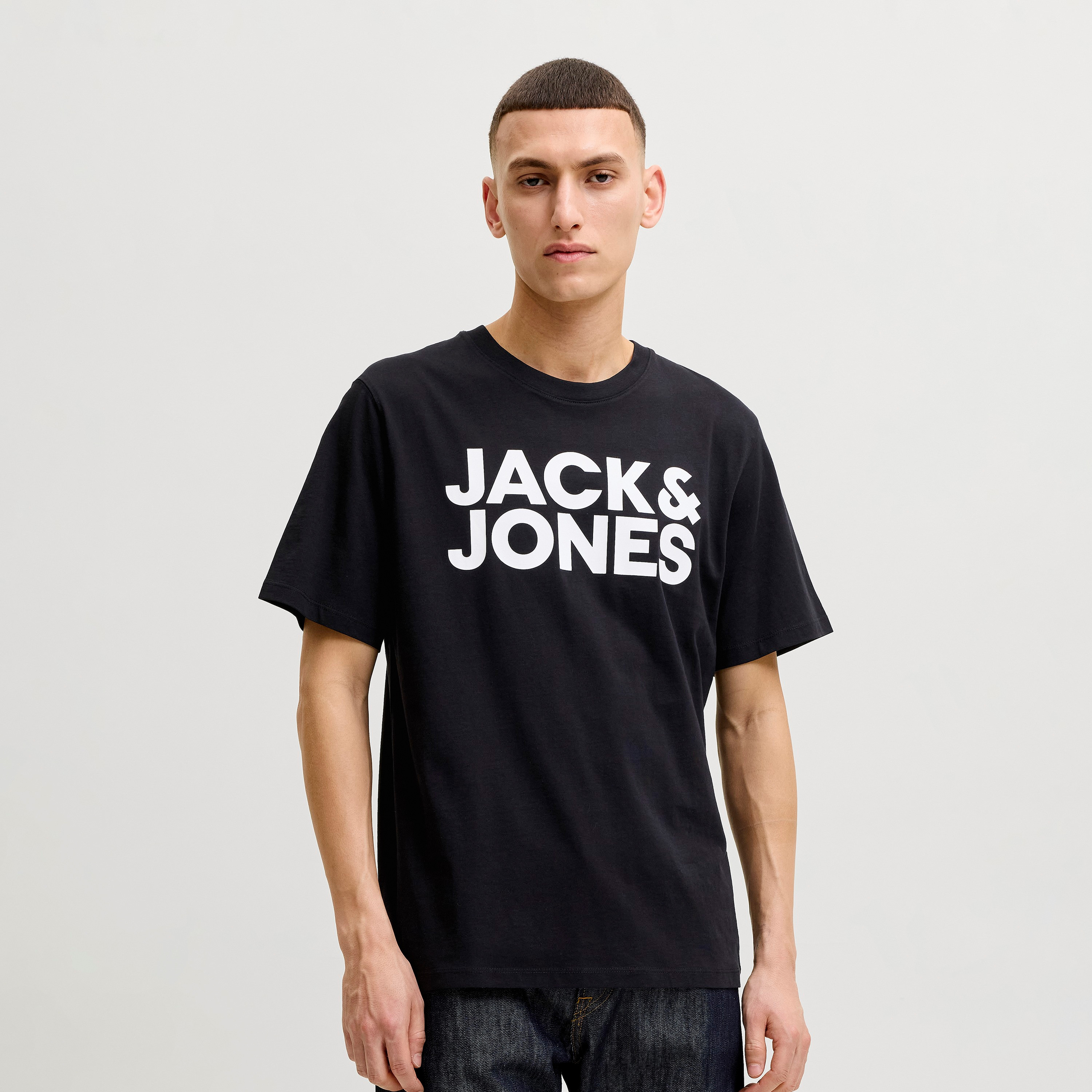 Jack & Jones Logo Printed Crew Neck Short Sleeves Men's T-Shirt-men-clothing-tshirtsandpolos-tshirts-image-1