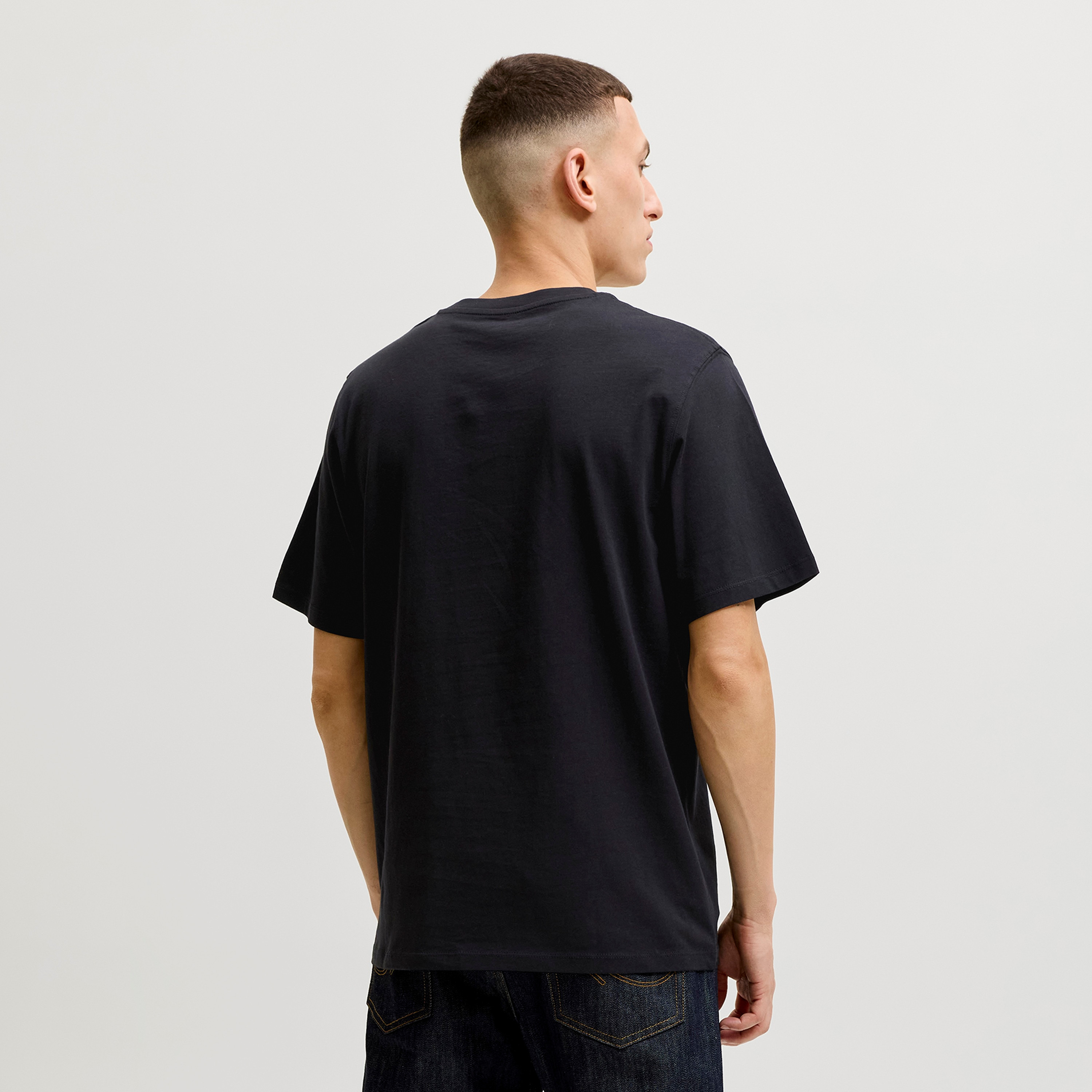 Jack & Jones Logo Printed Crew Neck Short Sleeves Men's T-Shirt-men-clothing-tshirtsandpolos-tshirts-image-4