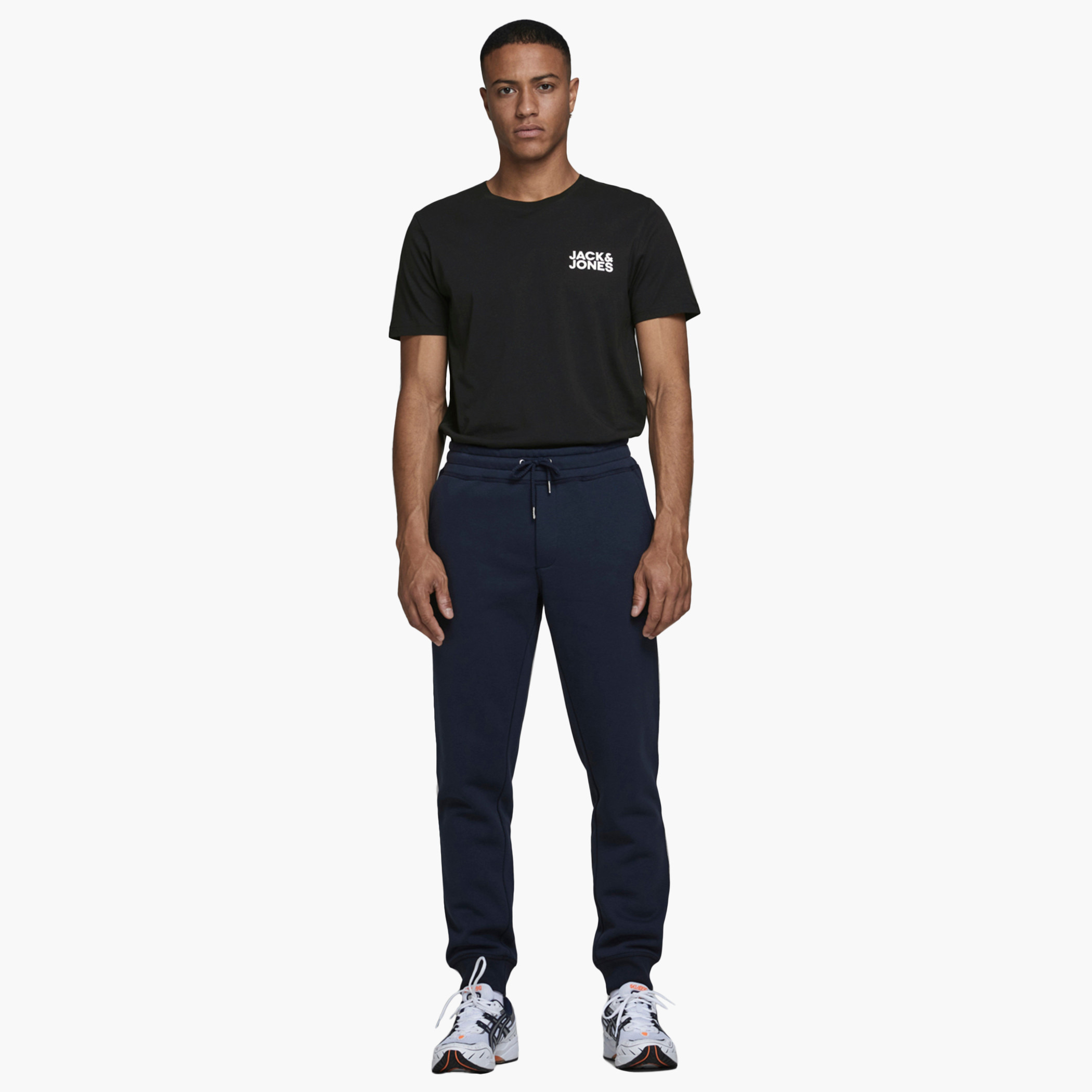 Jack & Jones Men Cotton Solid Black T-Shirt-men-clothing-tshirtsandpolos-tshirts-image-2