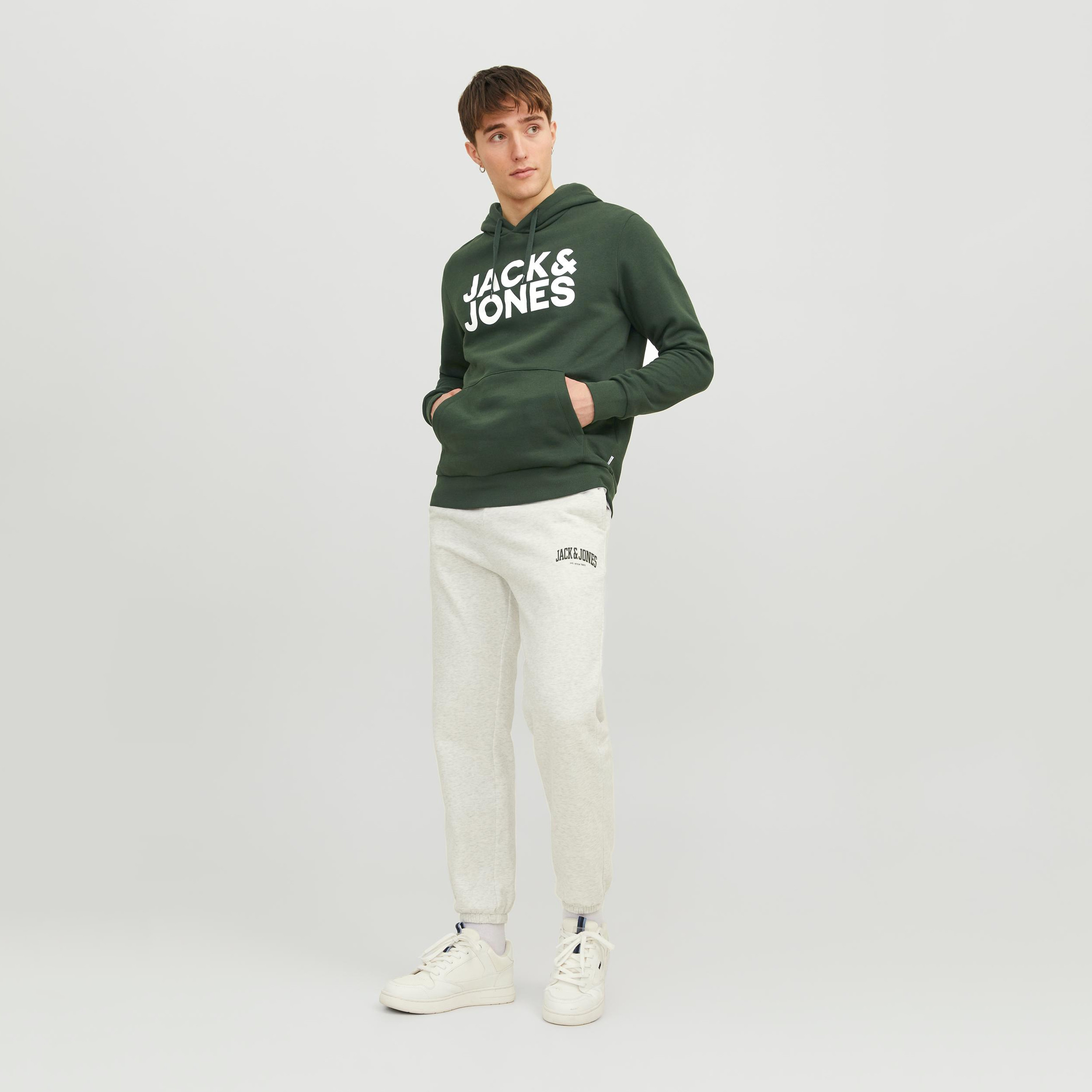 Jack & Jones Logo Print Hoodie with Kangaroo Pocket-men-winterwear-hoodiesandsweatshirts-image-3