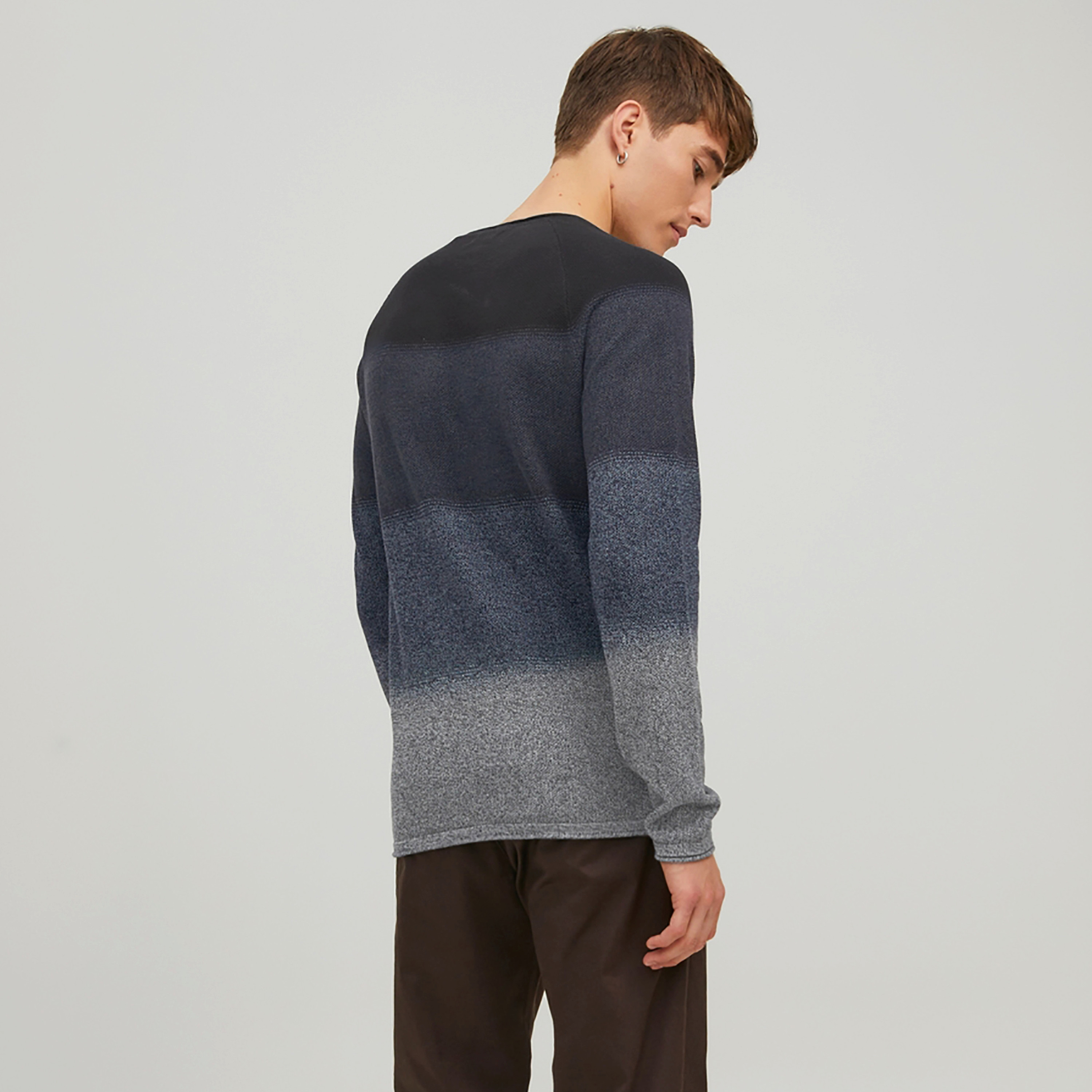 Jack & Jones Ombre Round Neck Long Sleeves Men's Pullover-men-clothing-sweatersandpullovers-image-4