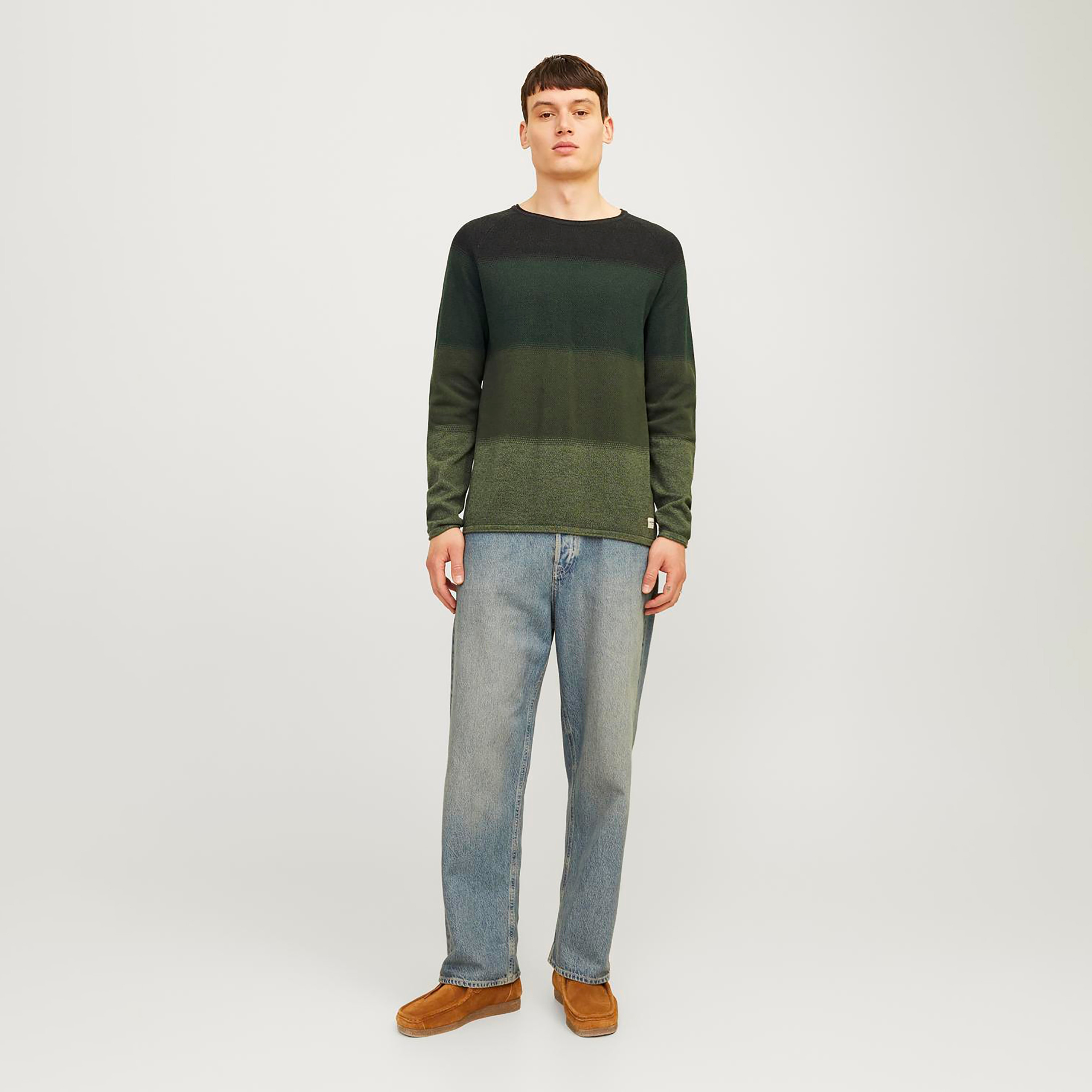Jack & Jones Ombre Round Neck Long Sleeves Men's Pullover-men-clothing-sweatersandpullovers-image-2