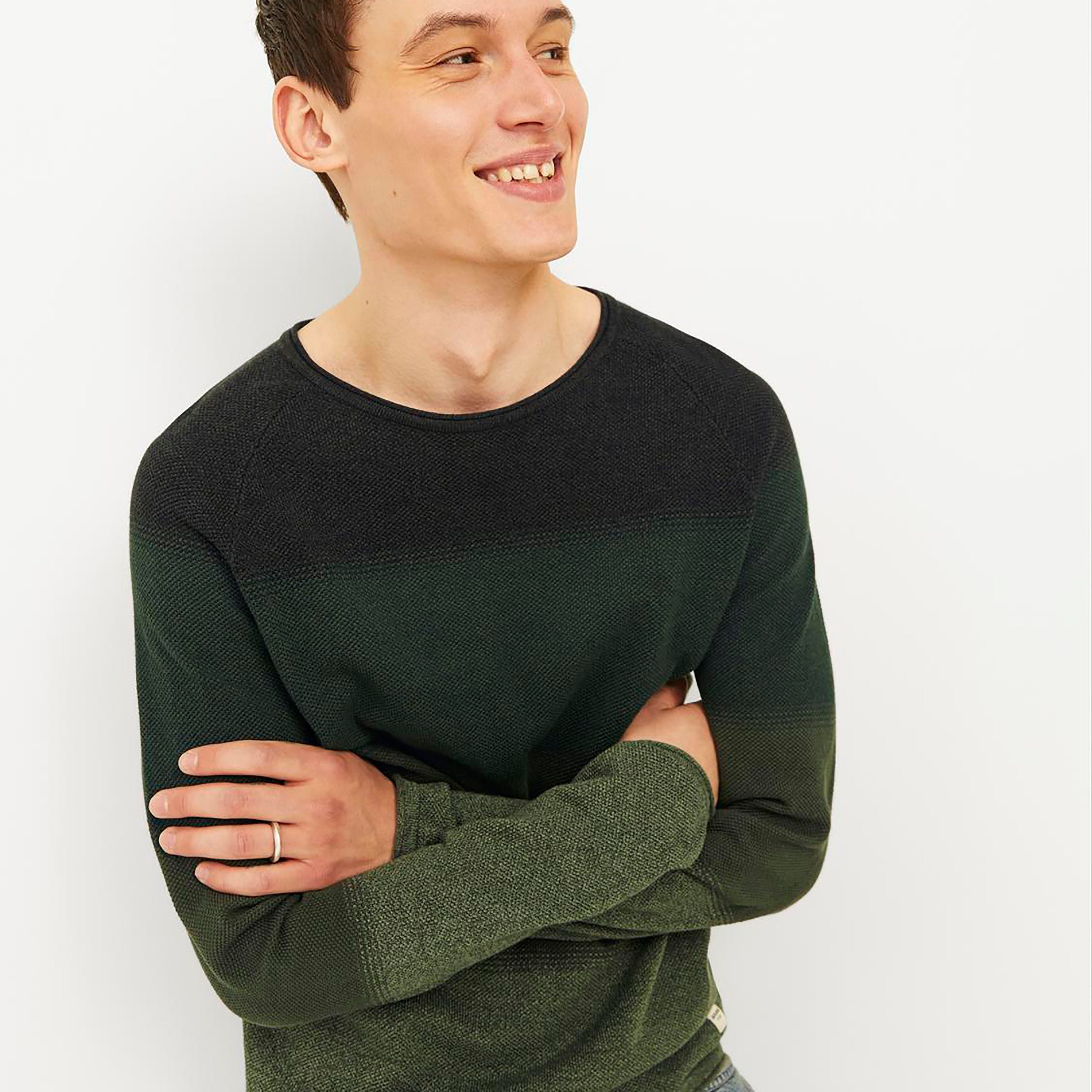 Jack & Jones Ombre Round Neck Long Sleeves Men's Pullover-men-clothing-sweatersandpullovers-image-7