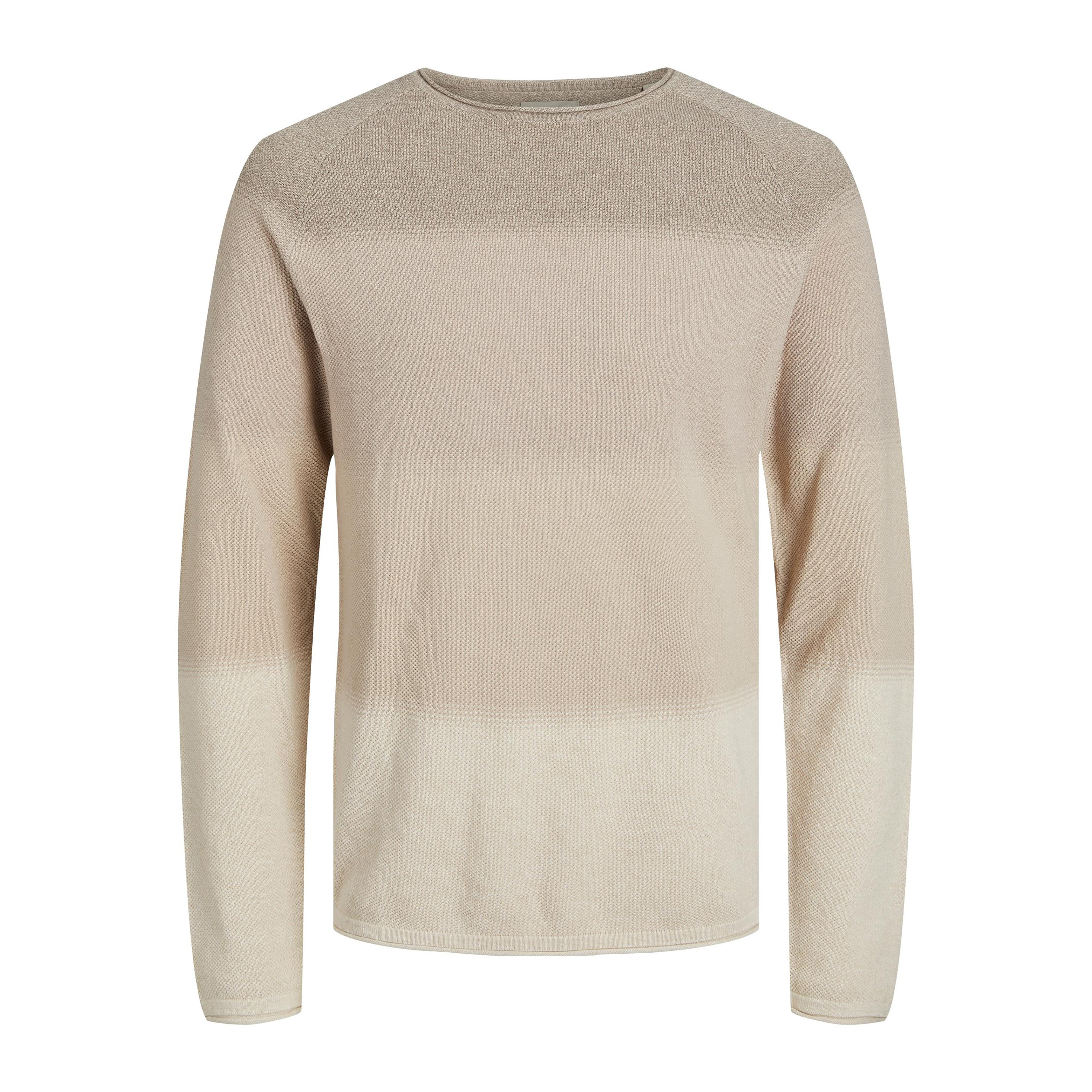 Jack & Jones Men Cream Colour Blocked Crew Neck Pullover-men-clothing-sweatersandpullovers-image-3