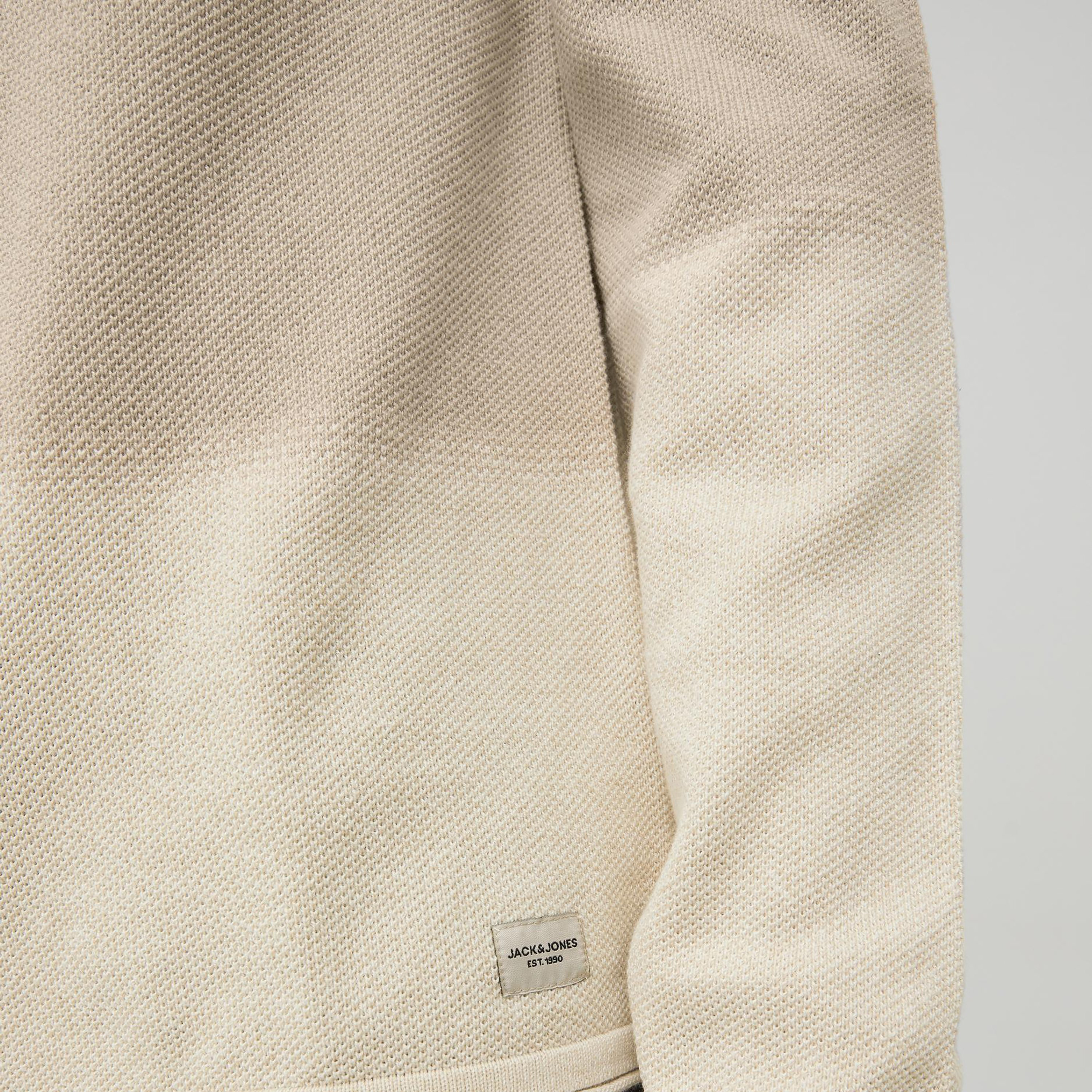 Jack & Jones Men Cream Colour Blocked Crew Neck Pullover-men-clothing-sweatersandpullovers-image-7