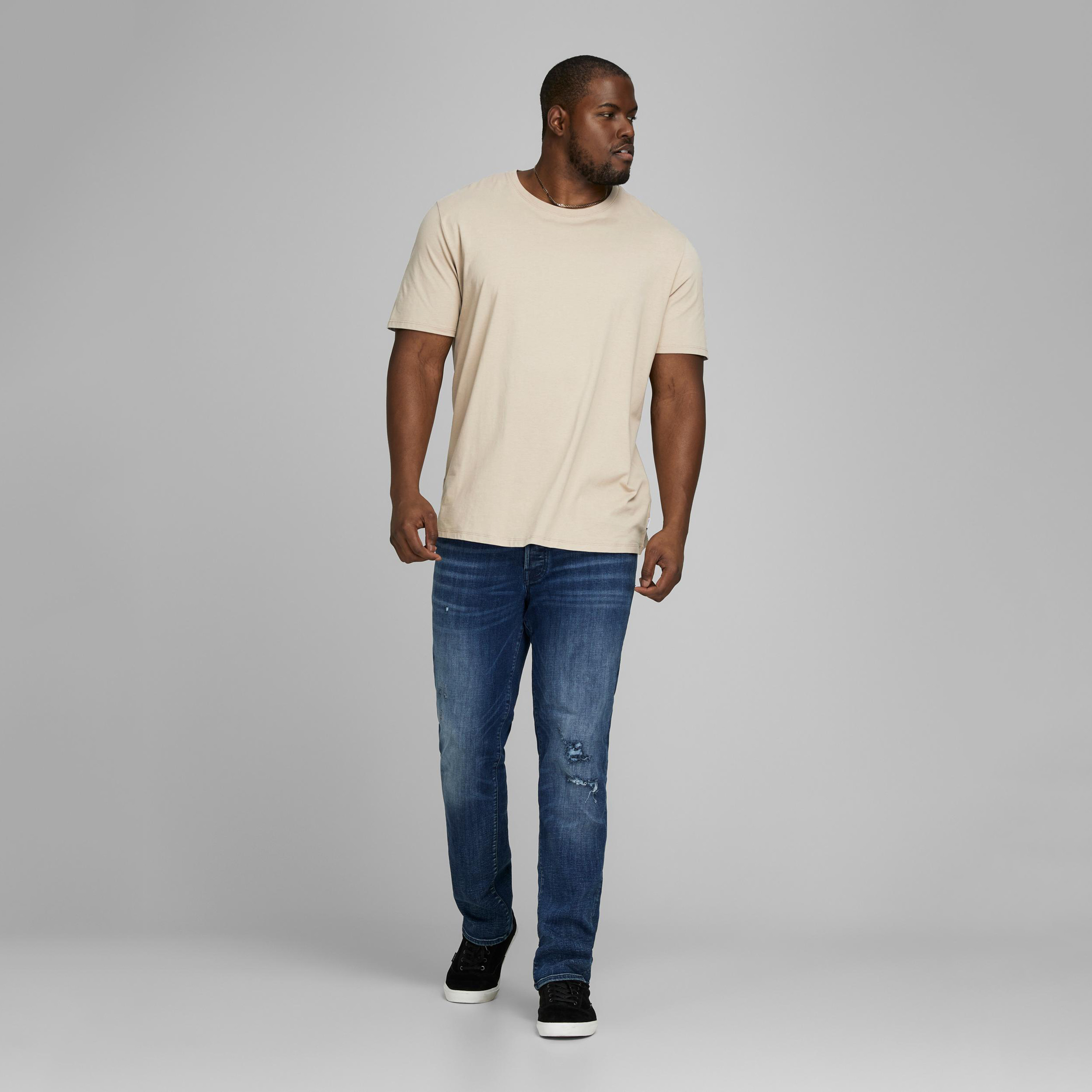 Jack & Jones Plain Crew Neck Short Sleeves T-Shirt-men-clothing-tshirtsandpolos-tshirts-image-2
