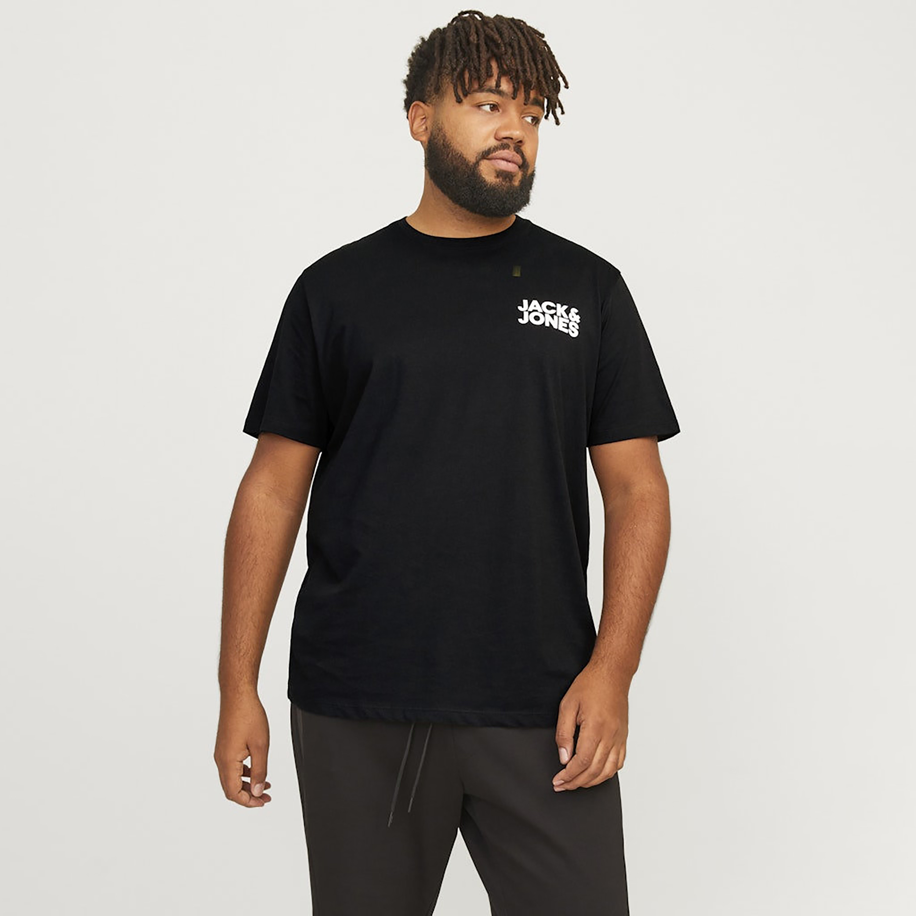 Jack & Jones Plus Size Logo Crew Neck Short Sleeves Men's T-Shirt-men-clothing-tshirtsandpolos-tshirts-image-1