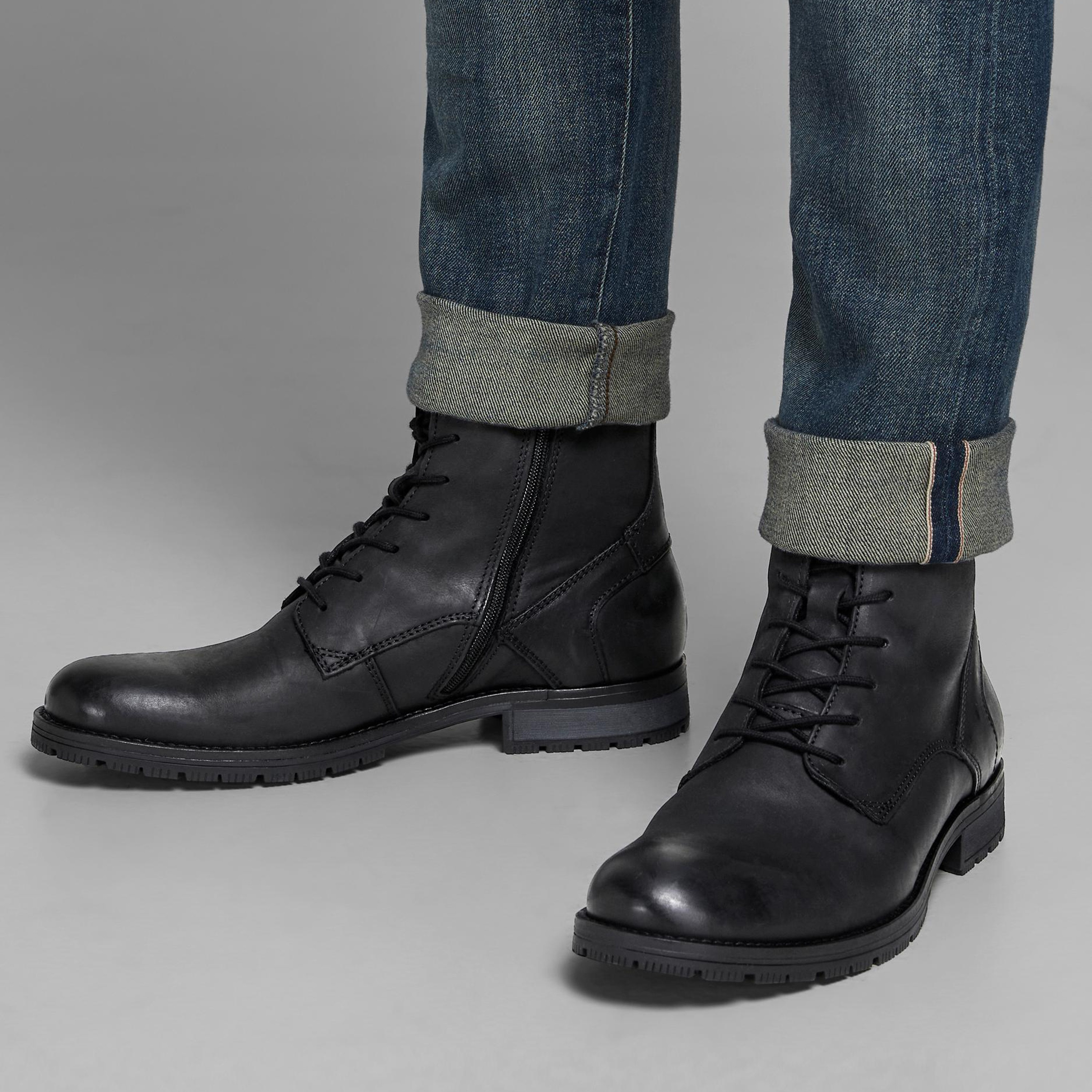 Jack & Jones Men's Jfworca Leather Ankle Boots | 12159497-men-shoes-boots-image-6