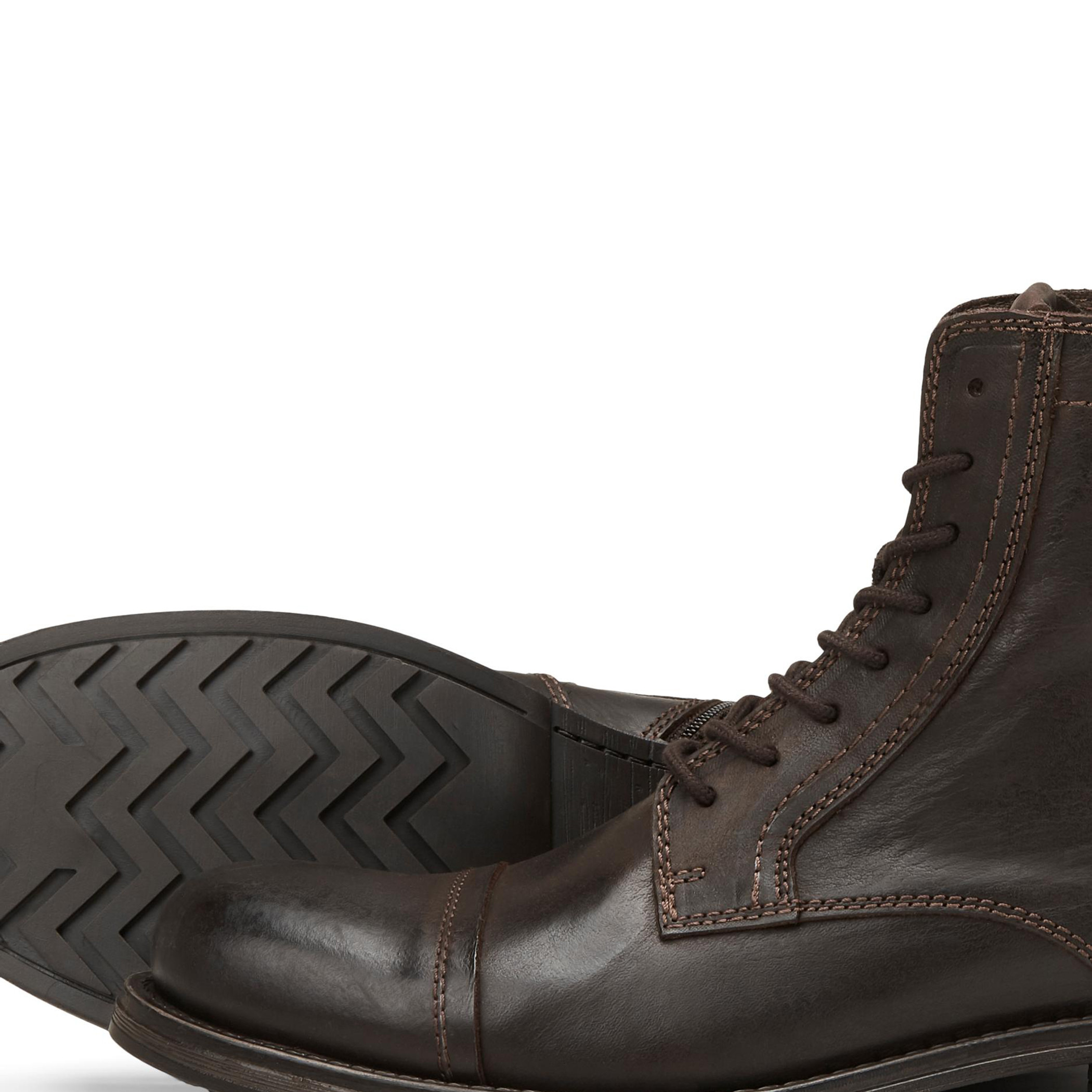 Jack & Jones Men Brown Solid Leather Boots-men-shoes-boots-image-5