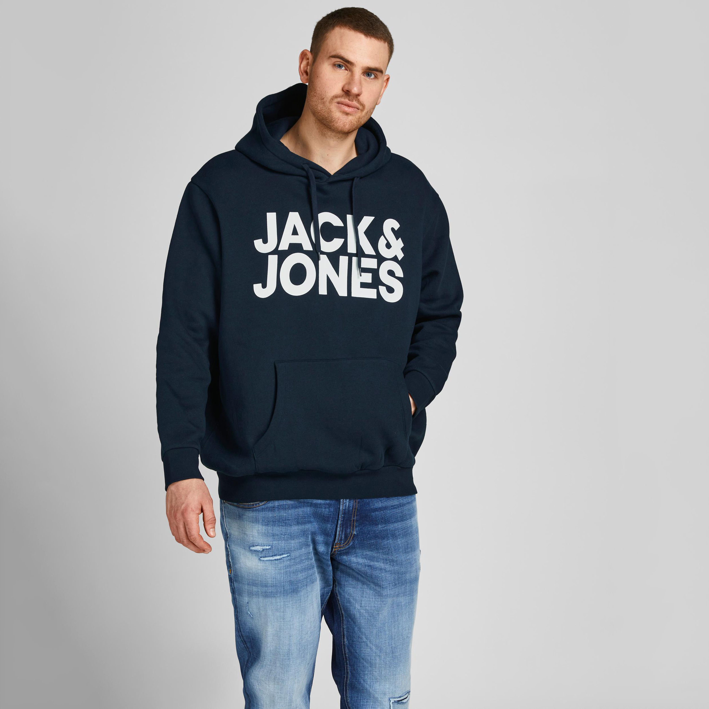 سترة بأكمام طويلة مطبوعة من جاك آند جونز مع جيب كنغر-men-winterwear-hoodiesandsweatshirts-image-1