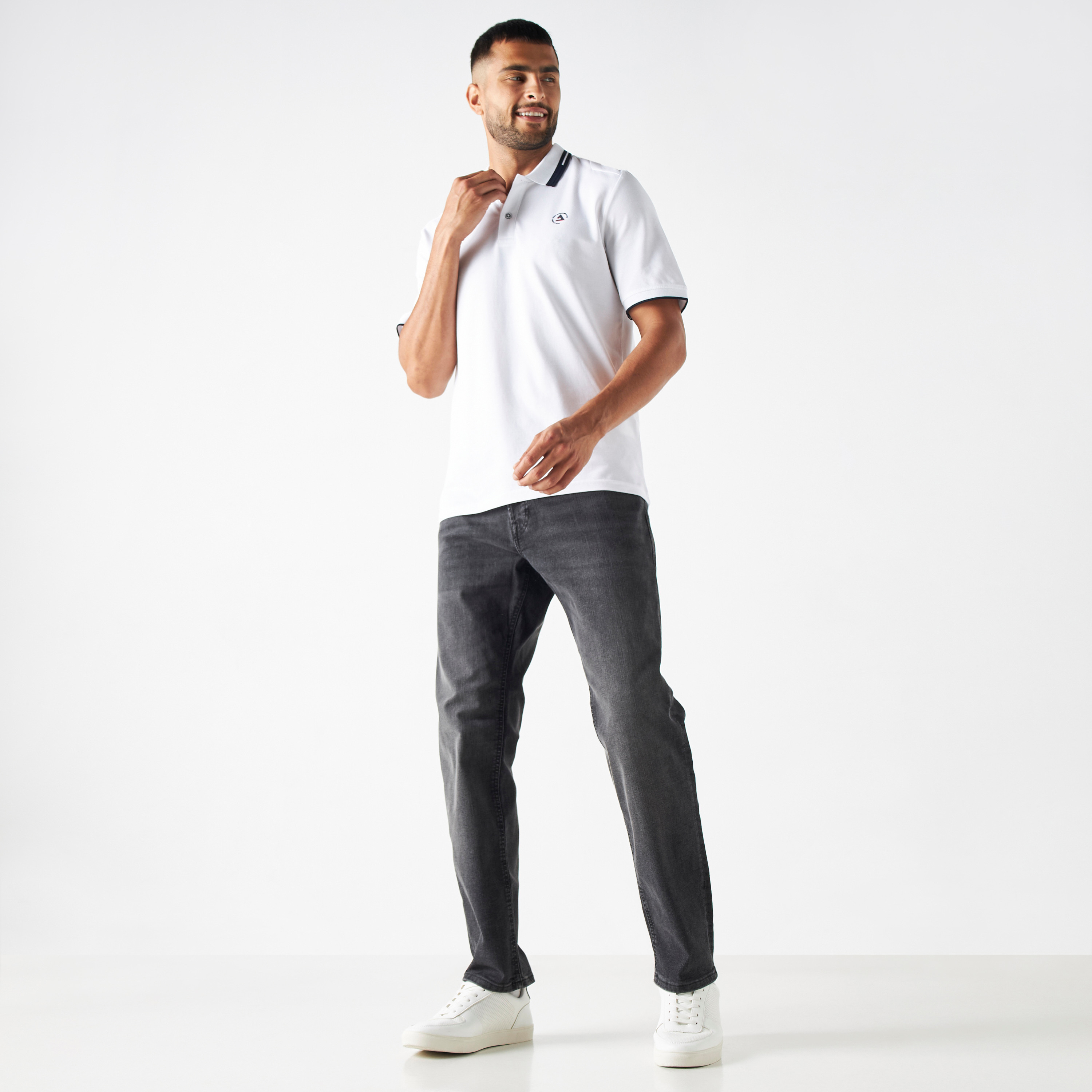 بنطال جينز مزين بجيب من جاك آند جونز بخصر متوسط الارتفاع مع مدبب-men-clothing-bottoms-jeans-image-2
