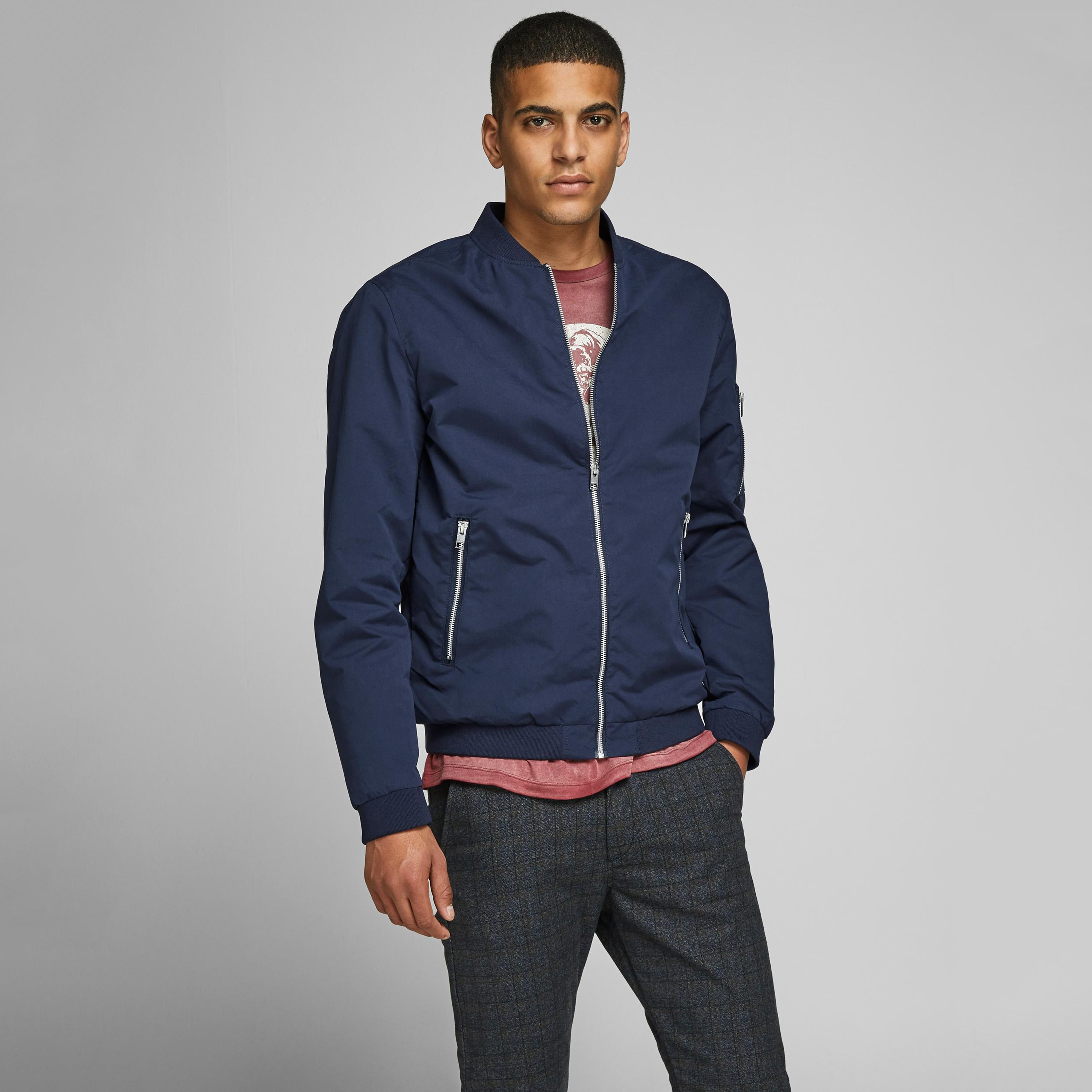 Jack & Jones Plain Bomber Jacket-men-clothing-jacketsandblazers-jackets-image-1