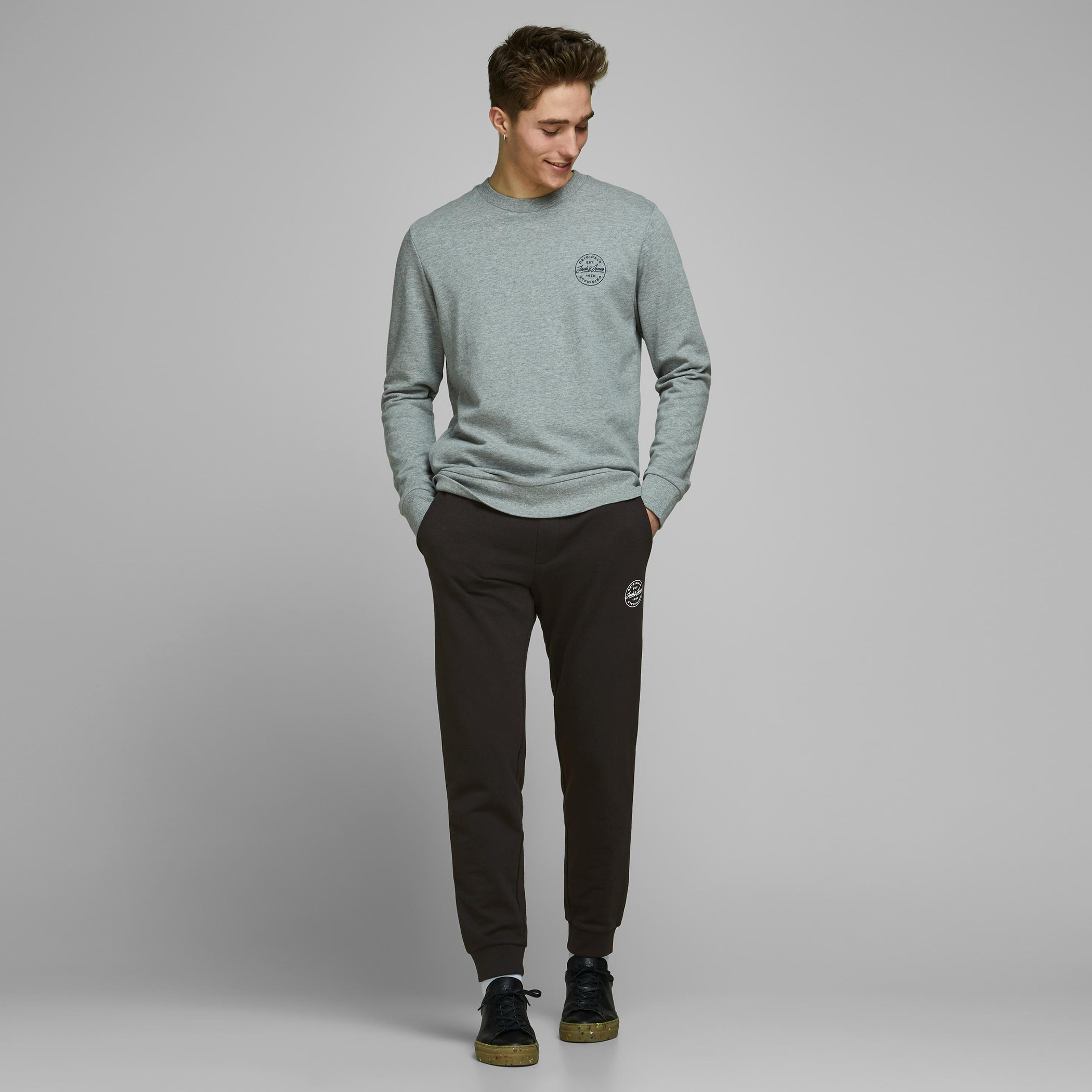 Jack & Jones Solid Joggers with Drawstring Closure and Pockets-men-clothing-bottoms-joggers-image-2