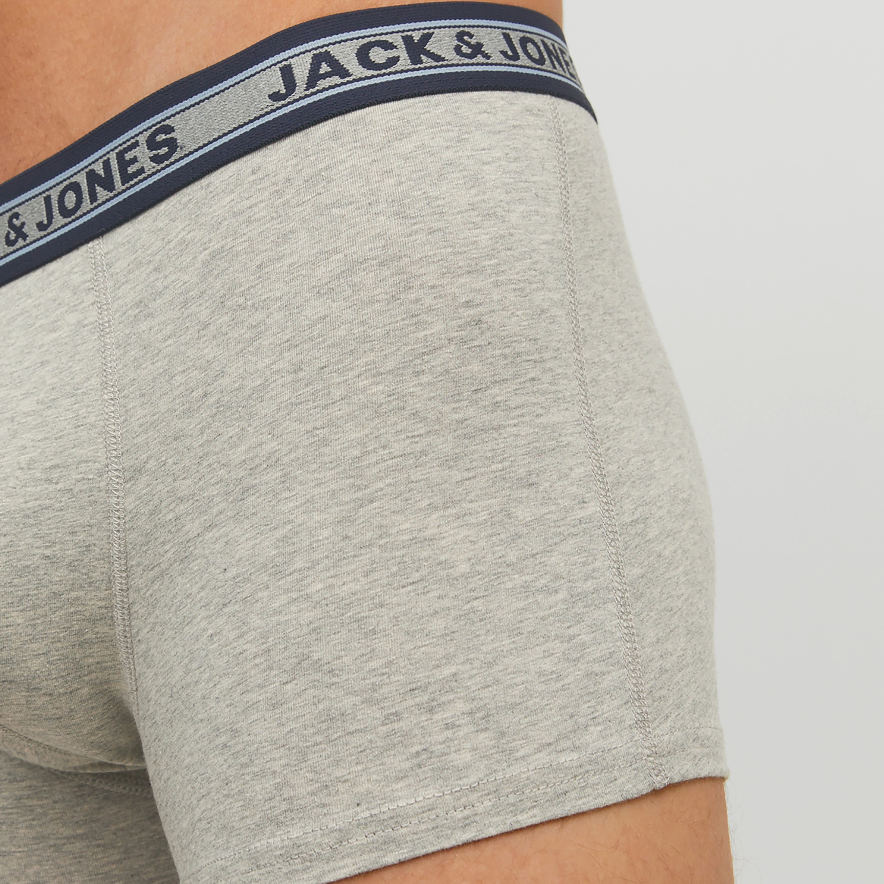 حزمة من 5 سراويل داخلية بحزام خصر مطاطي مطبوع عليها علامة تجارية من جاك آند جونز-men-clothing-innerwear-underwear-image-3