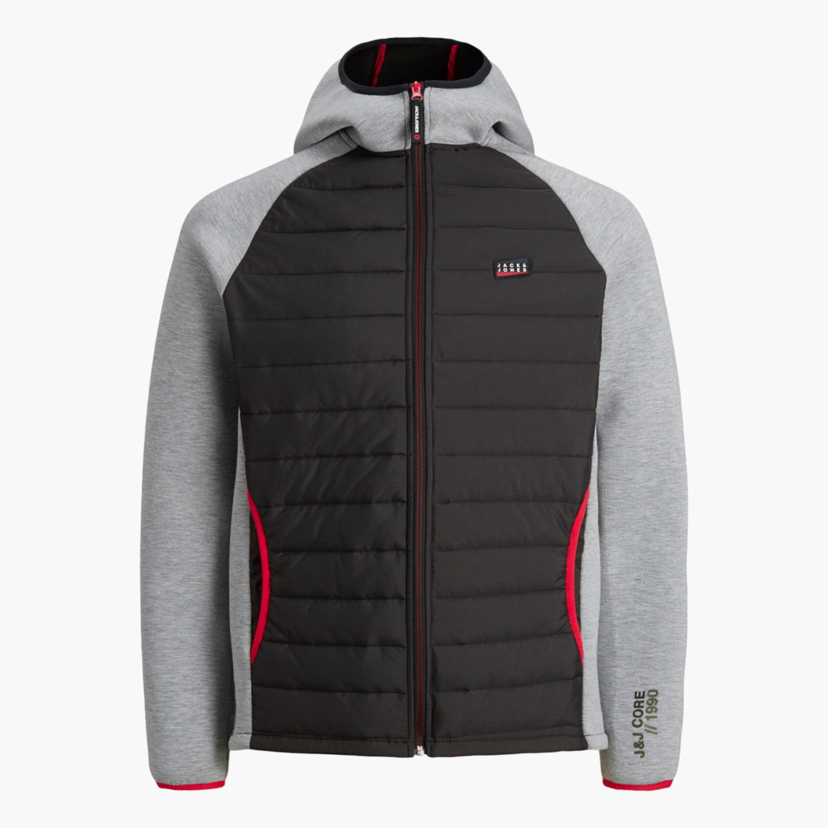 جاكيت مبطّن بأكمام طويلة وياقة بقبّعة وسحّاب إغلاق من جاك أند جونز-men-clothing-jacketsandblazers-jackets-image-7