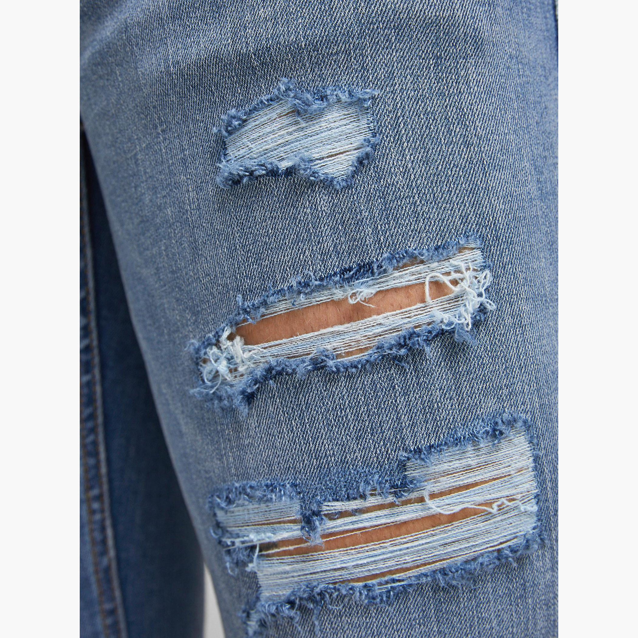 بنطلون جينز دنيم مضلّع بجيوب وزر إغلاق من جاك & جونز-men-clothing-bottoms-jeans-image-5