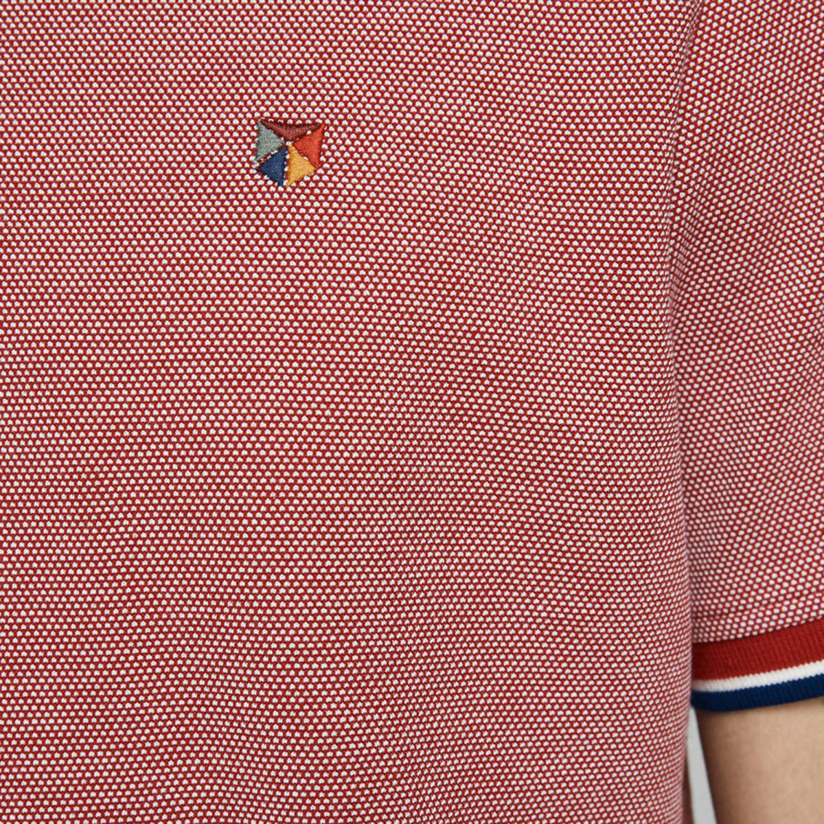 Jack & Jones Men Cotton and Polyester Textured Red Polo T-Shirt-men-clothing-tshirtsandpolos-polos-image-4