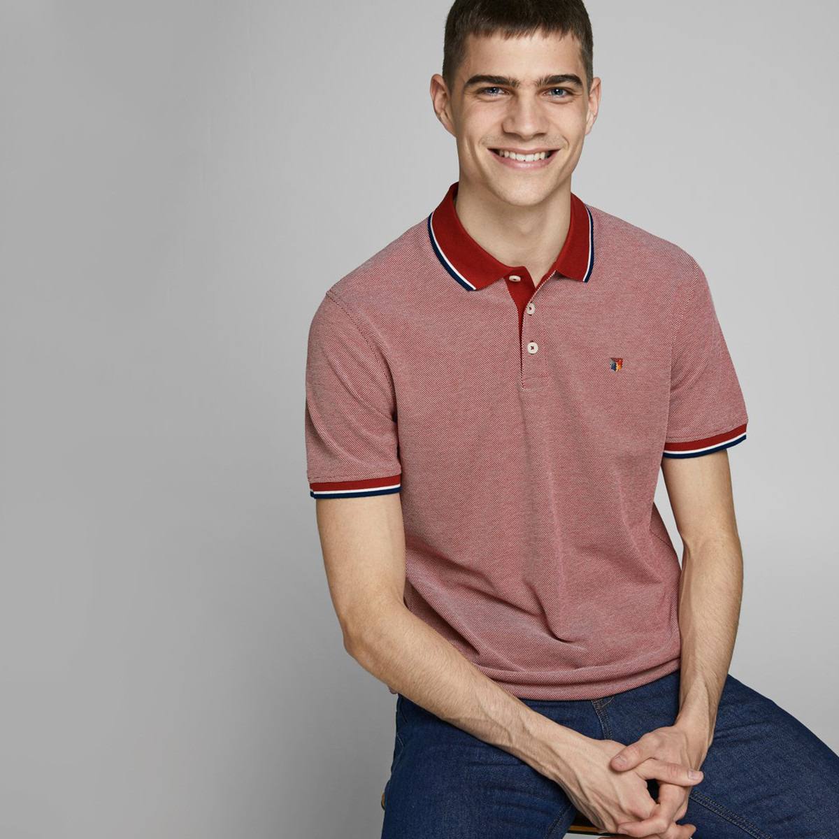 جاك آند جونس أحمر قميص بولو-men-clothing-tshirtsandpolos-polos-image-6