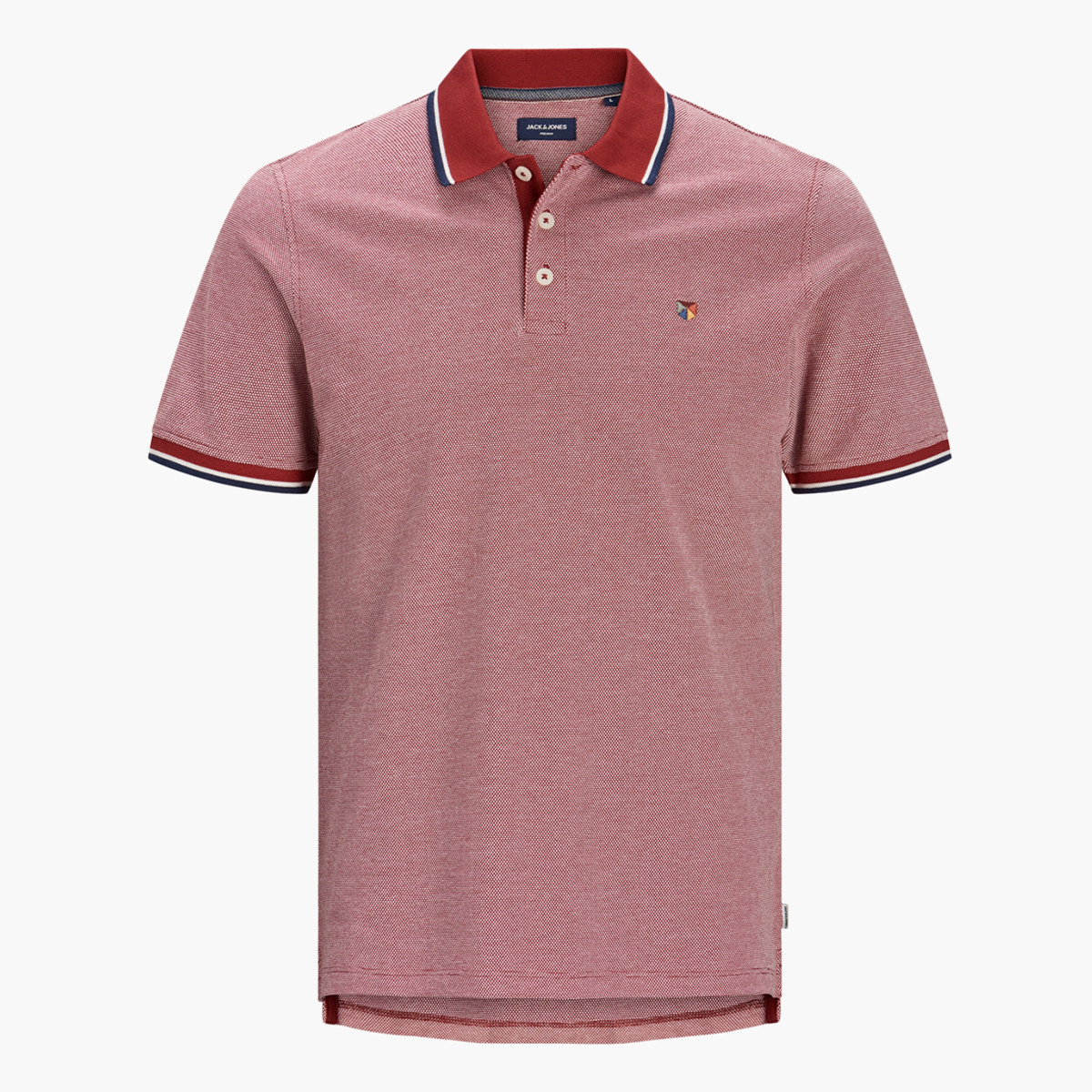 Jack & Jones Men Cotton and Polyester Textured Red Polo T-Shirt-men-clothing-tshirtsandpolos-polos-image-7