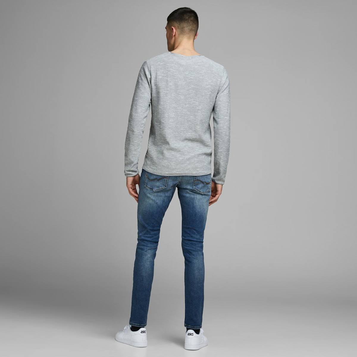 Jack & Jones Ripped Mid Rise Denim Jeans with Pockets-men-clothing-bottoms-jeans-image-2
