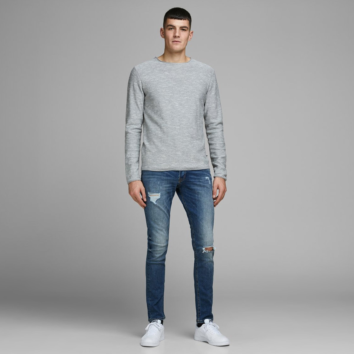 Jack & Jones Ripped Mid Rise Denim Jeans with Pockets-men-clothing-bottoms-jeans-image-3