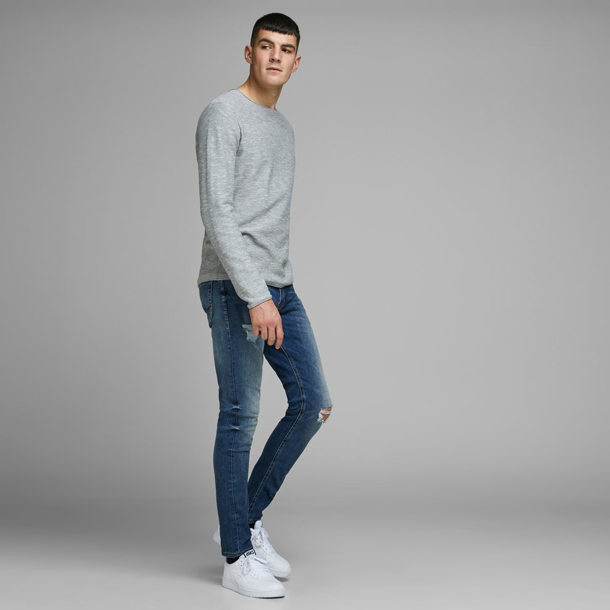 Jack & Jones Ripped Mid Rise Denim Jeans with Pockets-men-clothing-bottoms-jeans-image-6