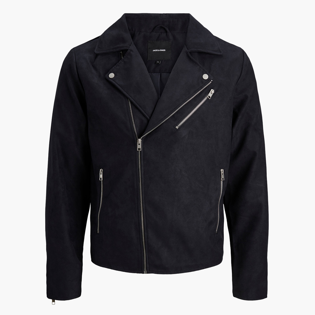 جاكيت بايكر سادة بجيوب وسحّاب إغلاق من جاك أند جونز-men-clothing-jacketsandblazers-jackets-image-7
