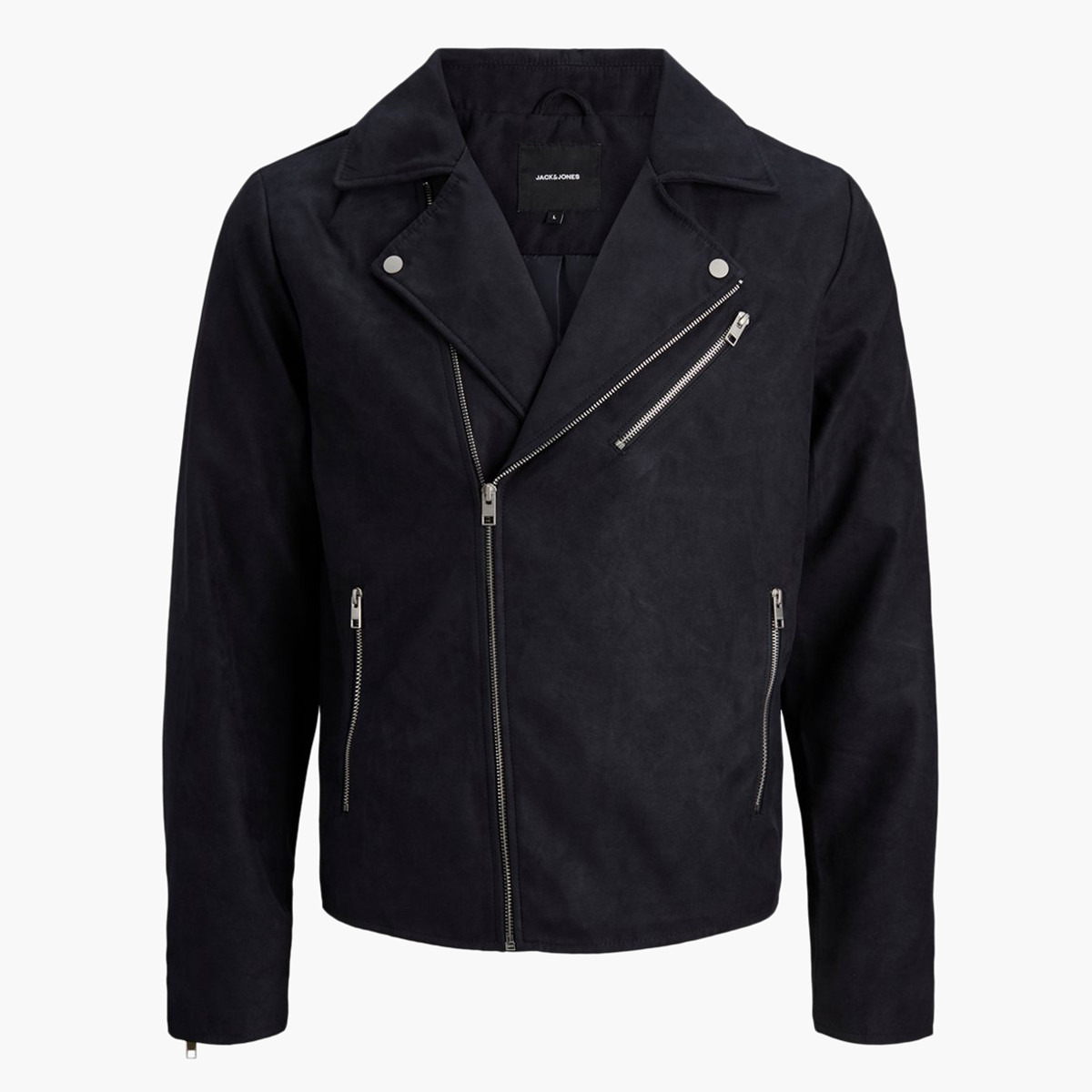 جاكيت بايكر سادة بجيوب وسحّاب إغلاق من جاك أند جونز-men-clothing-jacketsandblazers-jackets-image-8