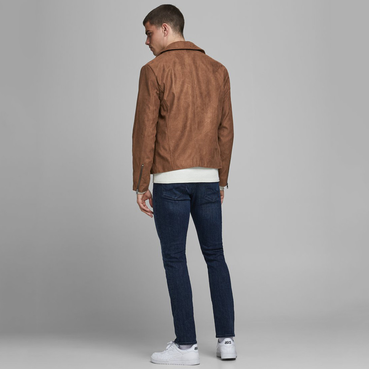 Jack & Jones Solid Biker Jacket with Pockets and Zip Closure-men-clothing-jacketsandblazers-jackets-image-10
