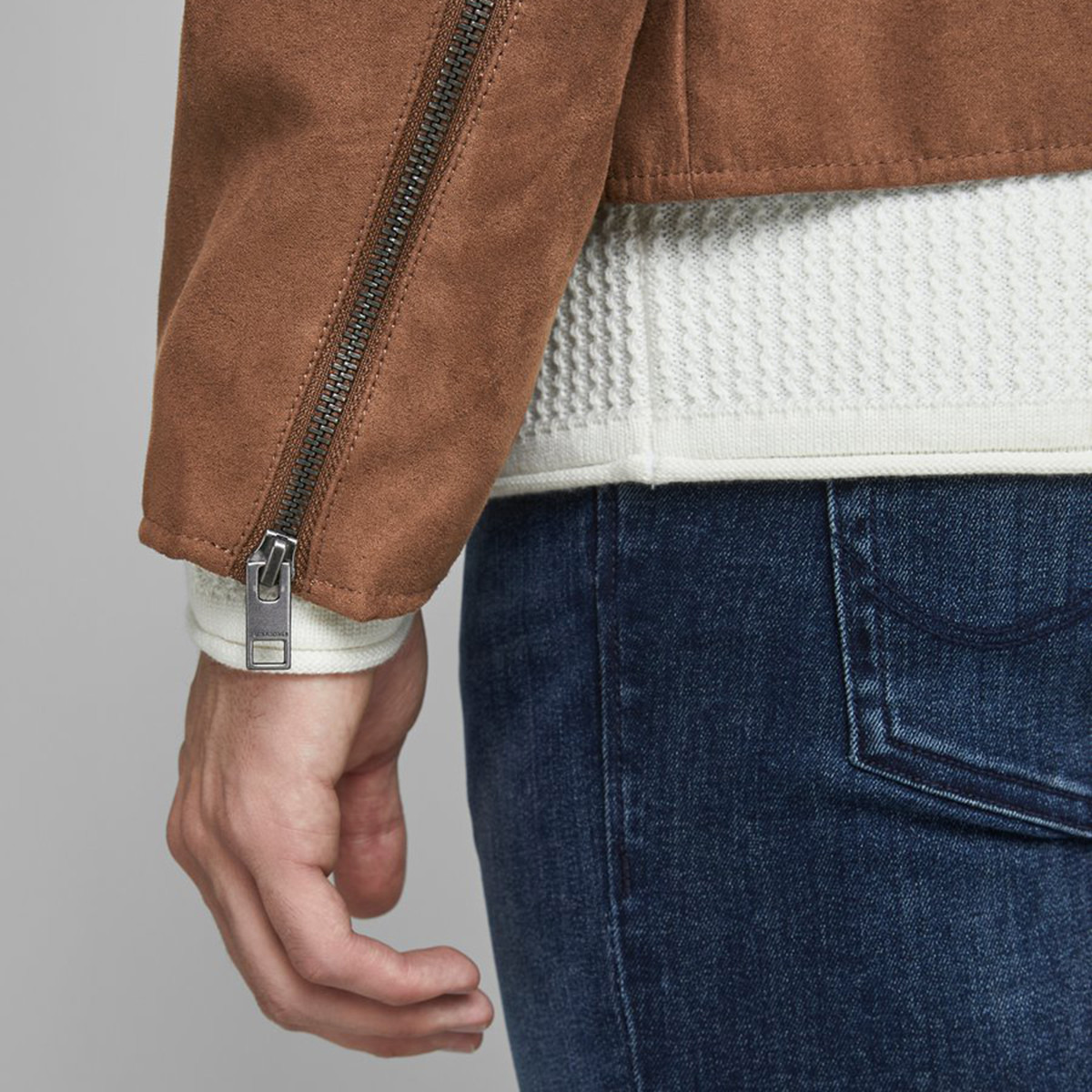 Jack & Jones Solid Biker Jacket with Pockets and Zip Closure-men-clothing-jacketsandblazers-jackets-image-13