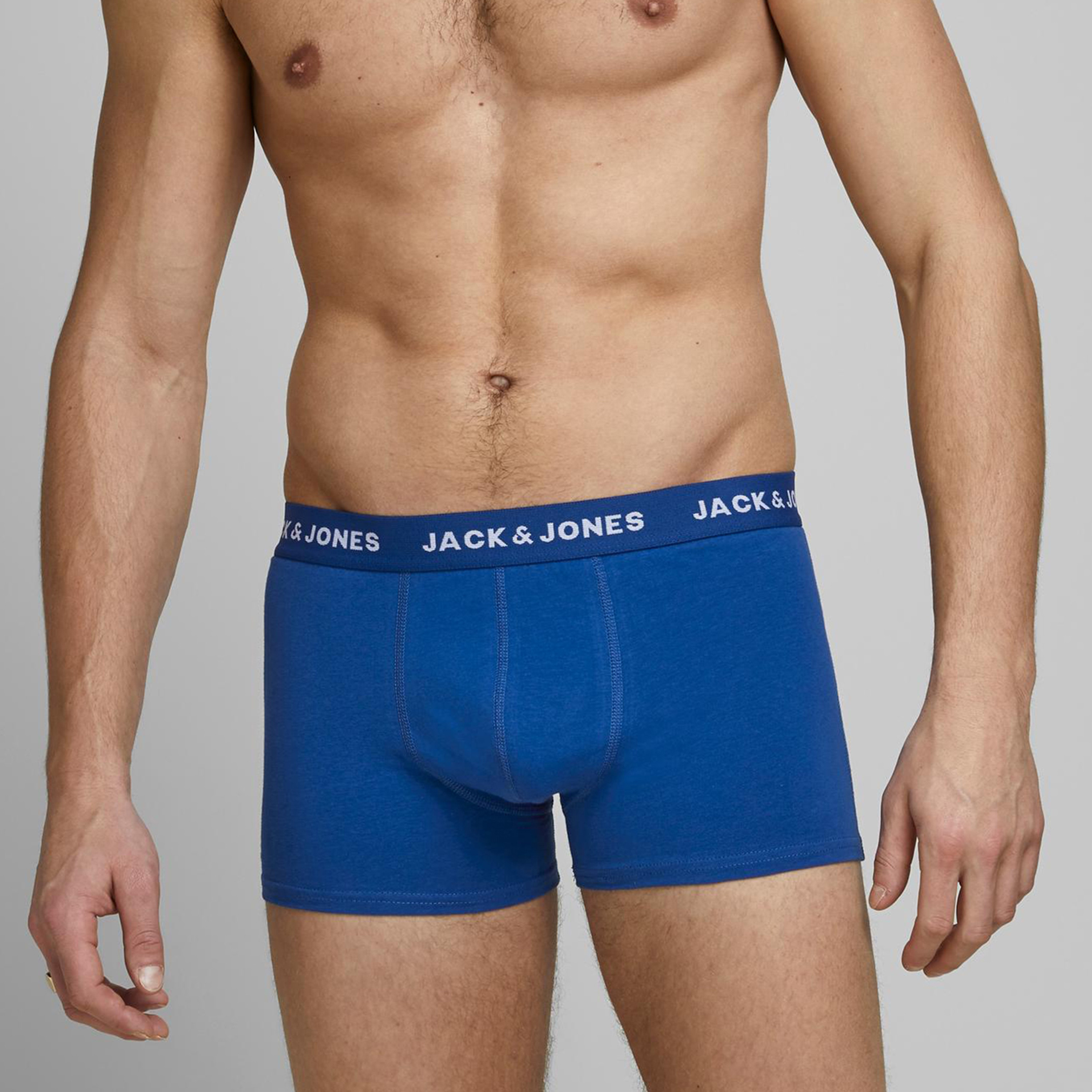 Jack & Jones Pack of 5 Brand Print Waistband Trunks-men-clothing-innerwear-underwear-image-3