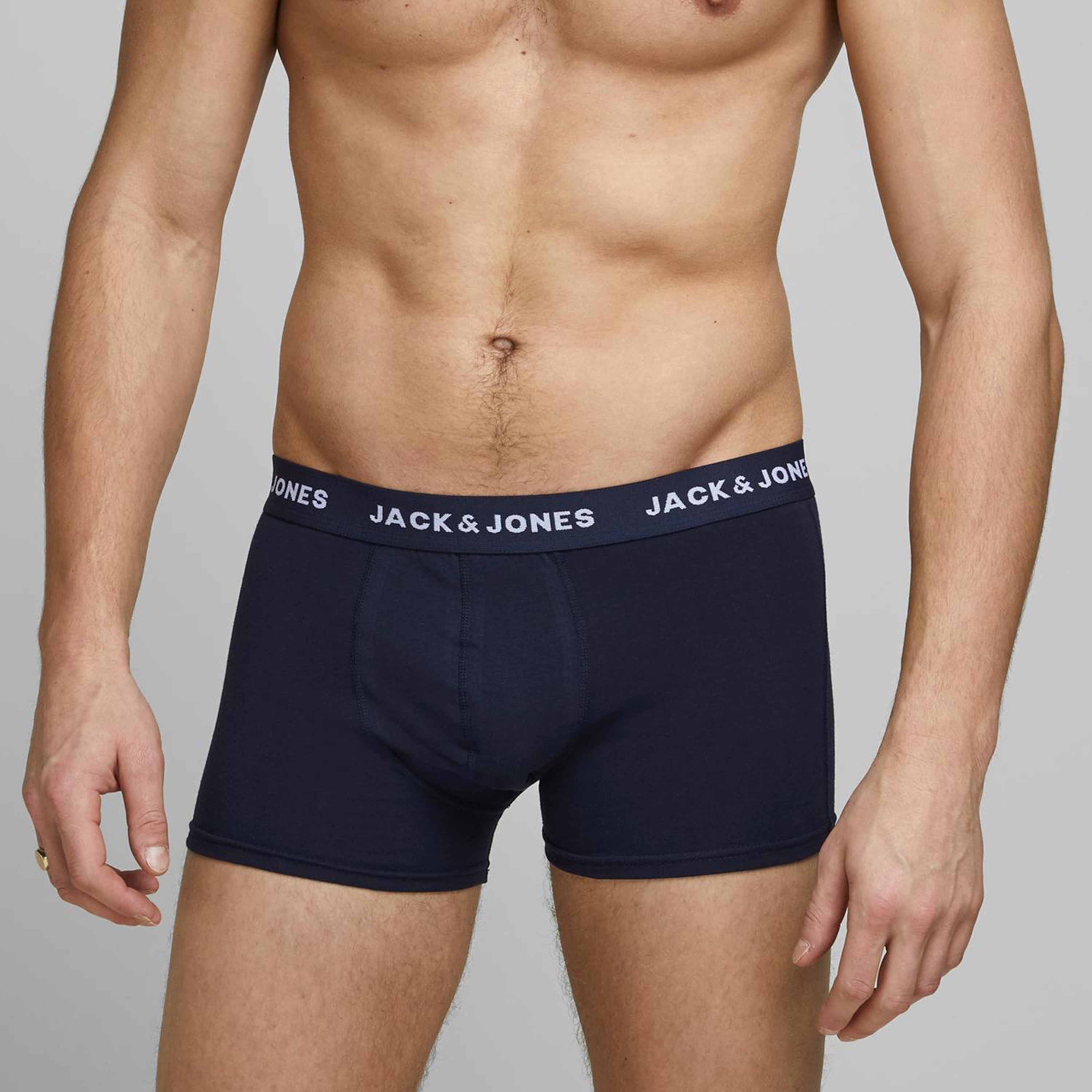 Jack & Jones Pack of 5 Brand Print Waistband Trunks-men-clothing-innerwear-underwear-image-4