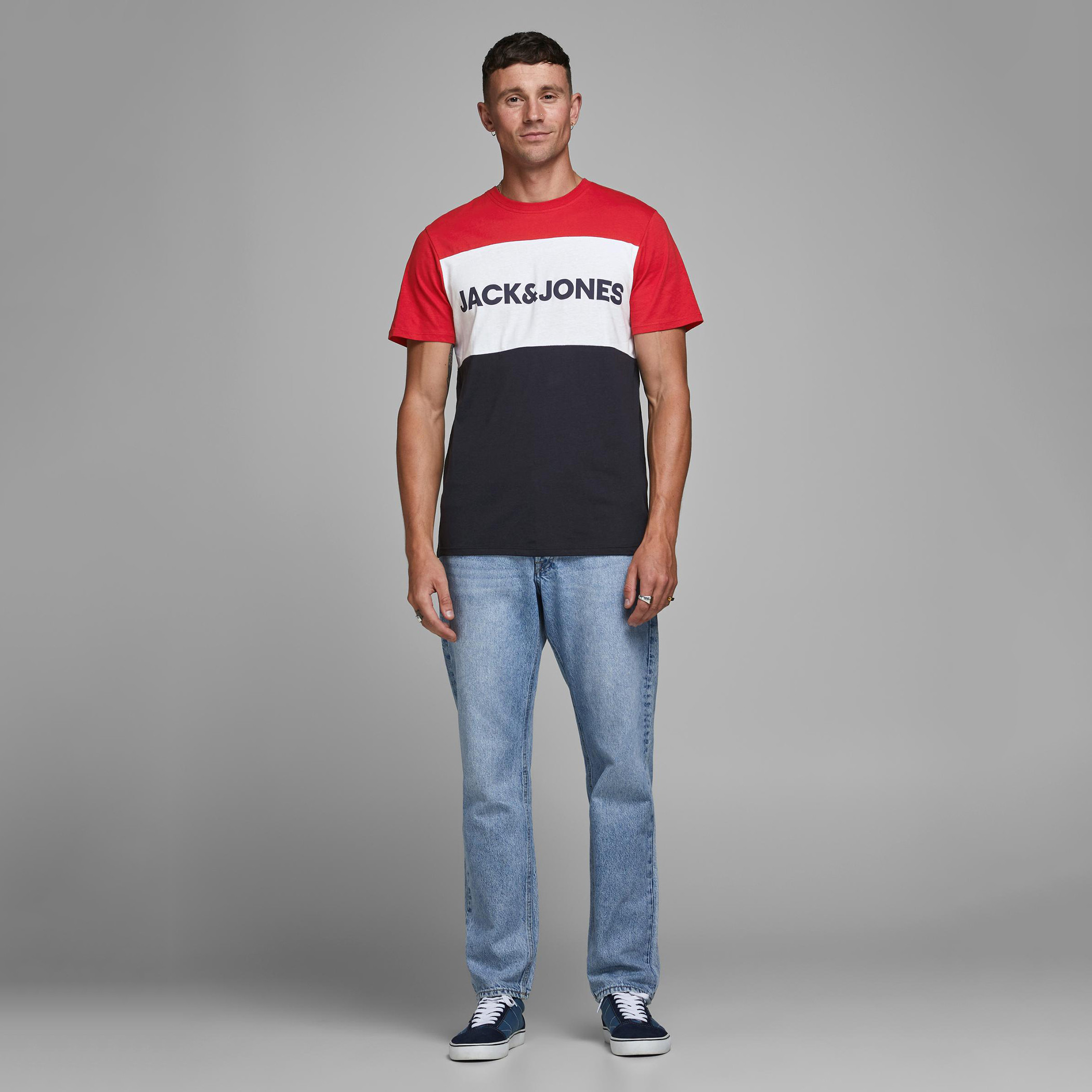 Jack & Jones Men Cotton Solid Blue T-Shirt-men-clothing-tshirtsandpolos-tshirts-image-14