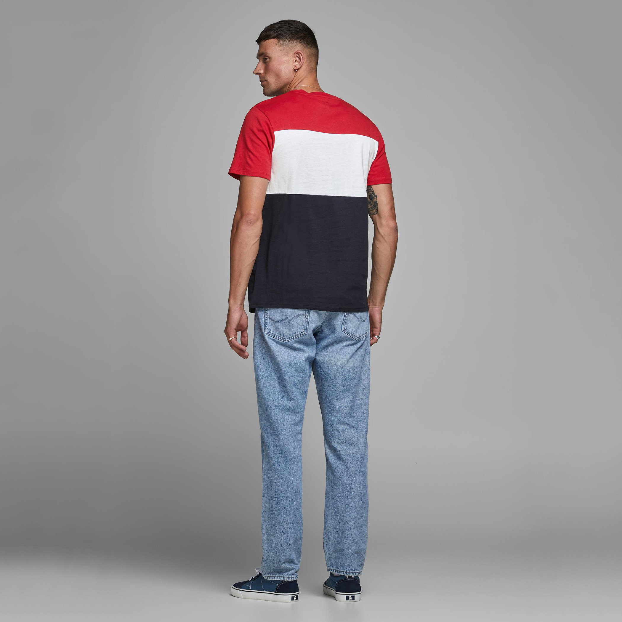 Jack & Jones Men Cotton Solid Blue T-Shirt-men-clothing-tshirtsandpolos-tshirts-image-16