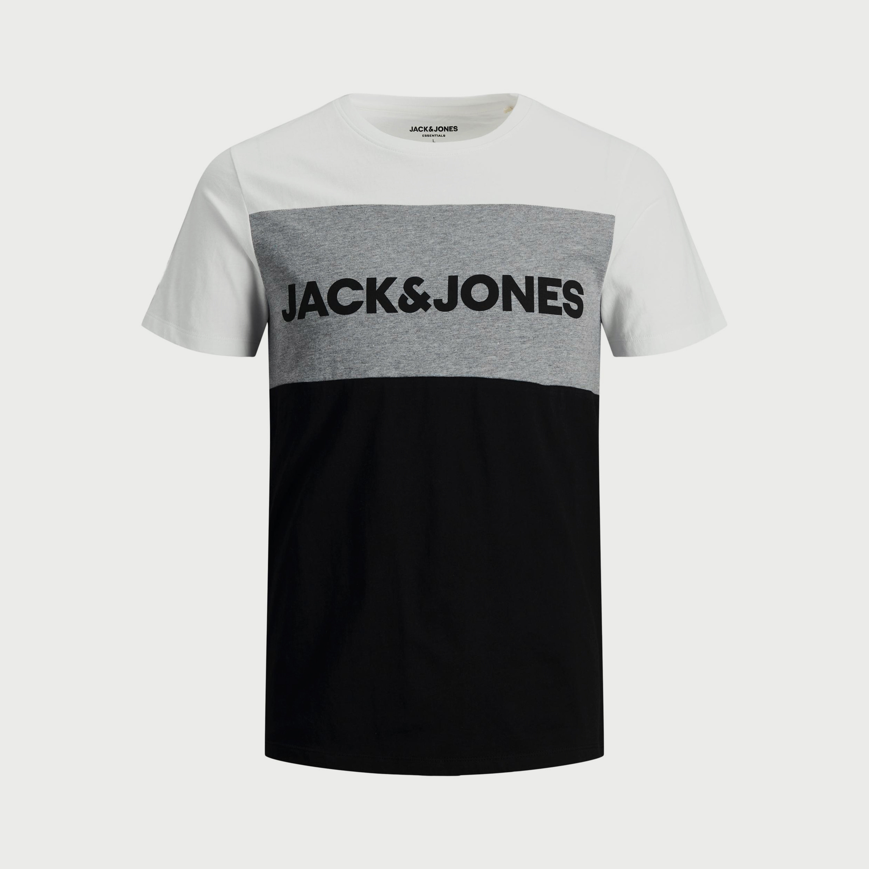 تي شيرت جاك آند جونز ذو كلر بلوكد وياقة دائرية وأكمام قصيرة-men-clothing-tshirtsandpolos-tshirts-image-16