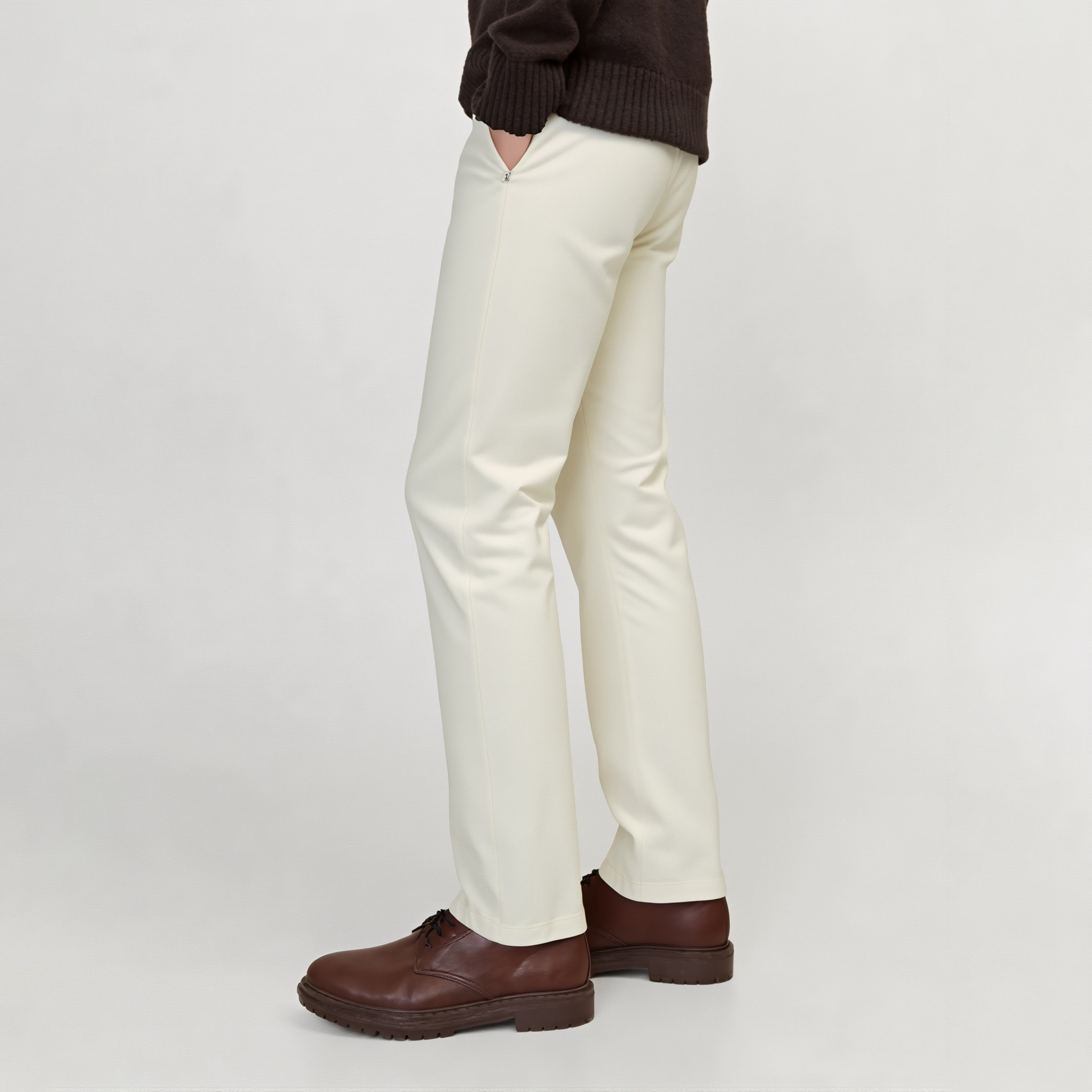 سراويل تشينو رجالية سادة بخصر متوسط الارتفاع وزر وسحاب من جاك ان جونز-men-clothing-bottoms-trousersandchinos-chinos-image-21
